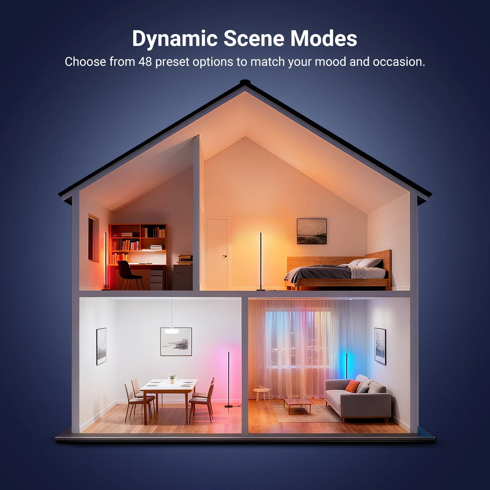 NEEWER NF04 1000lm Smart RGBW LED Floor Lamp - Image 4