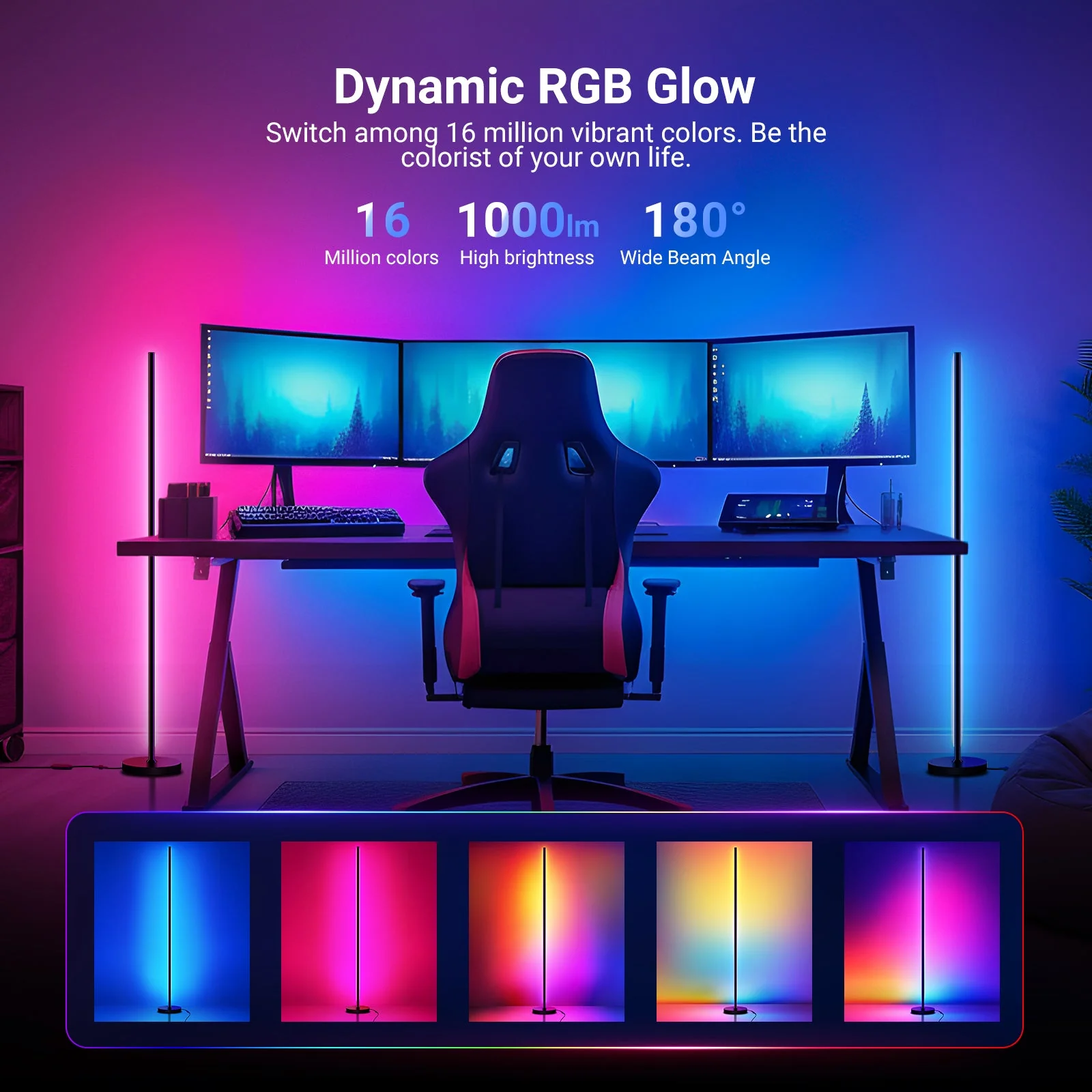 NEEWER NF04 1000lm Smart RGBW LED Floor Lamp - Image 5