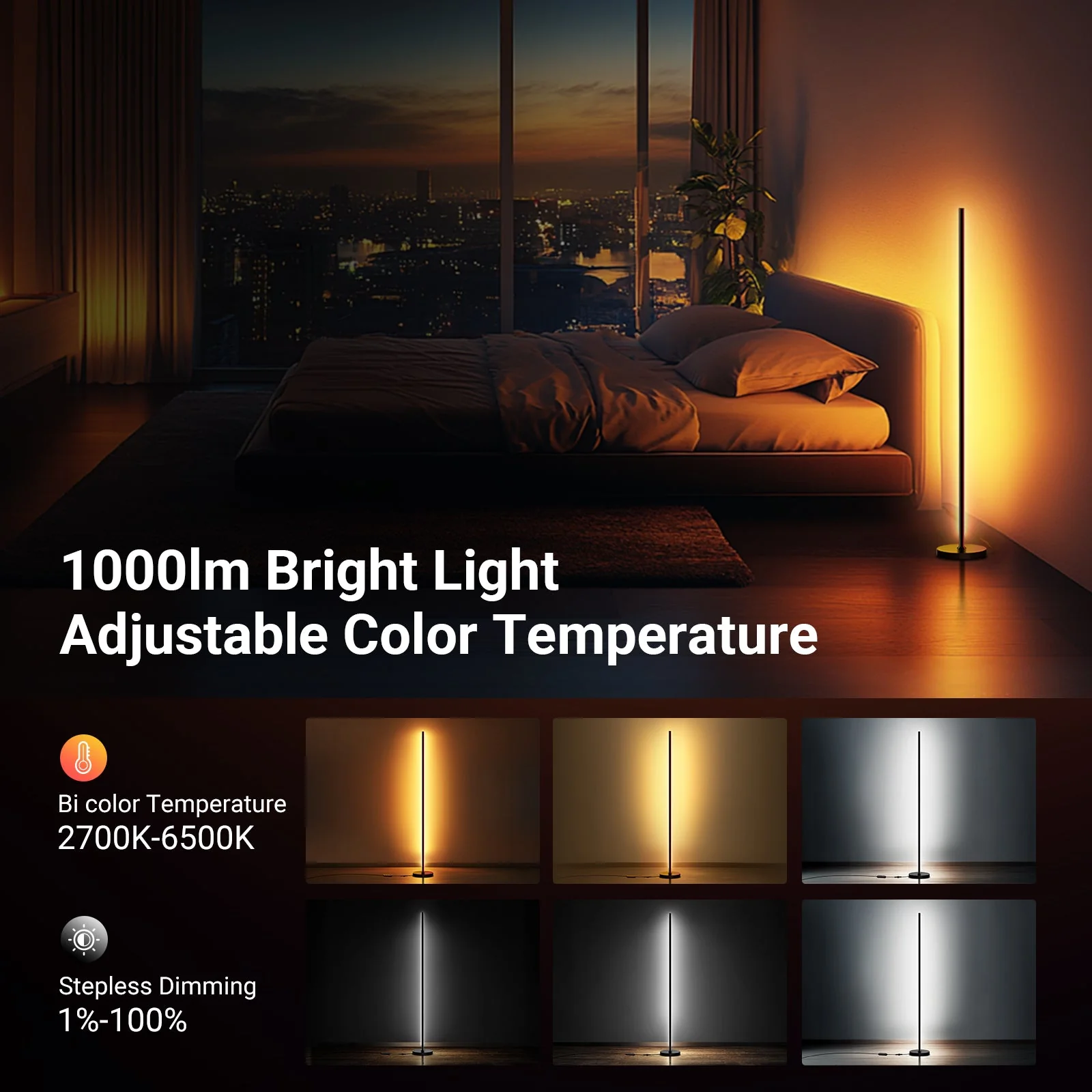 NEEWER NF04 1000lm Smart RGBW LED Floor Lamp - Image 7