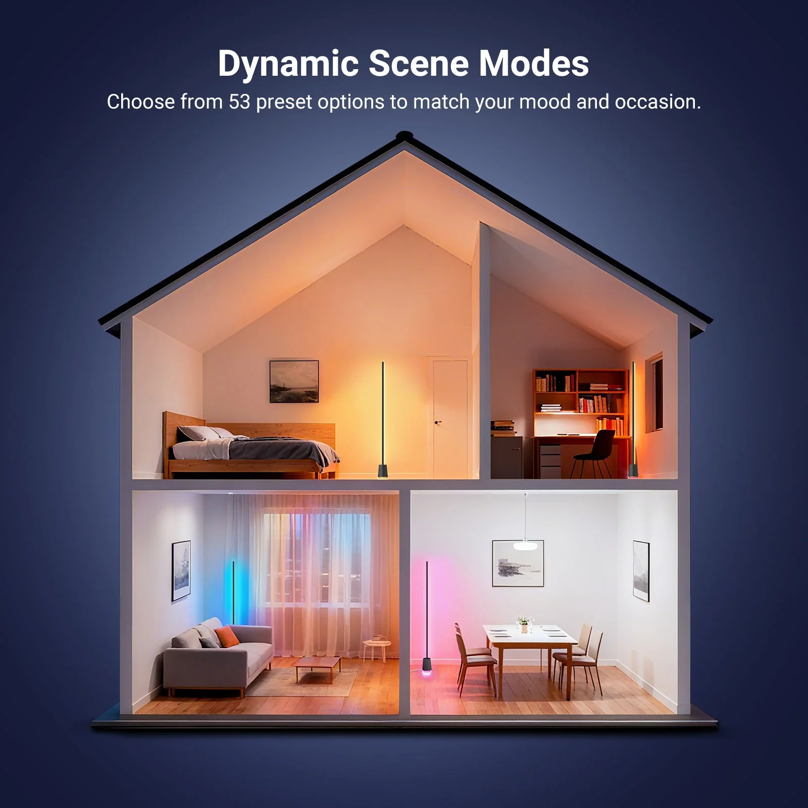 NEEWER NF06 1500lm Smart RGBCW LED Floor Lamp - Image 4