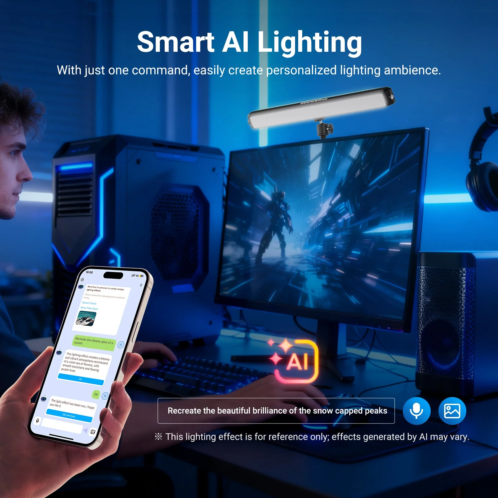 NEEWER NG01 RGB Desk LED Streaming Light - Image 7