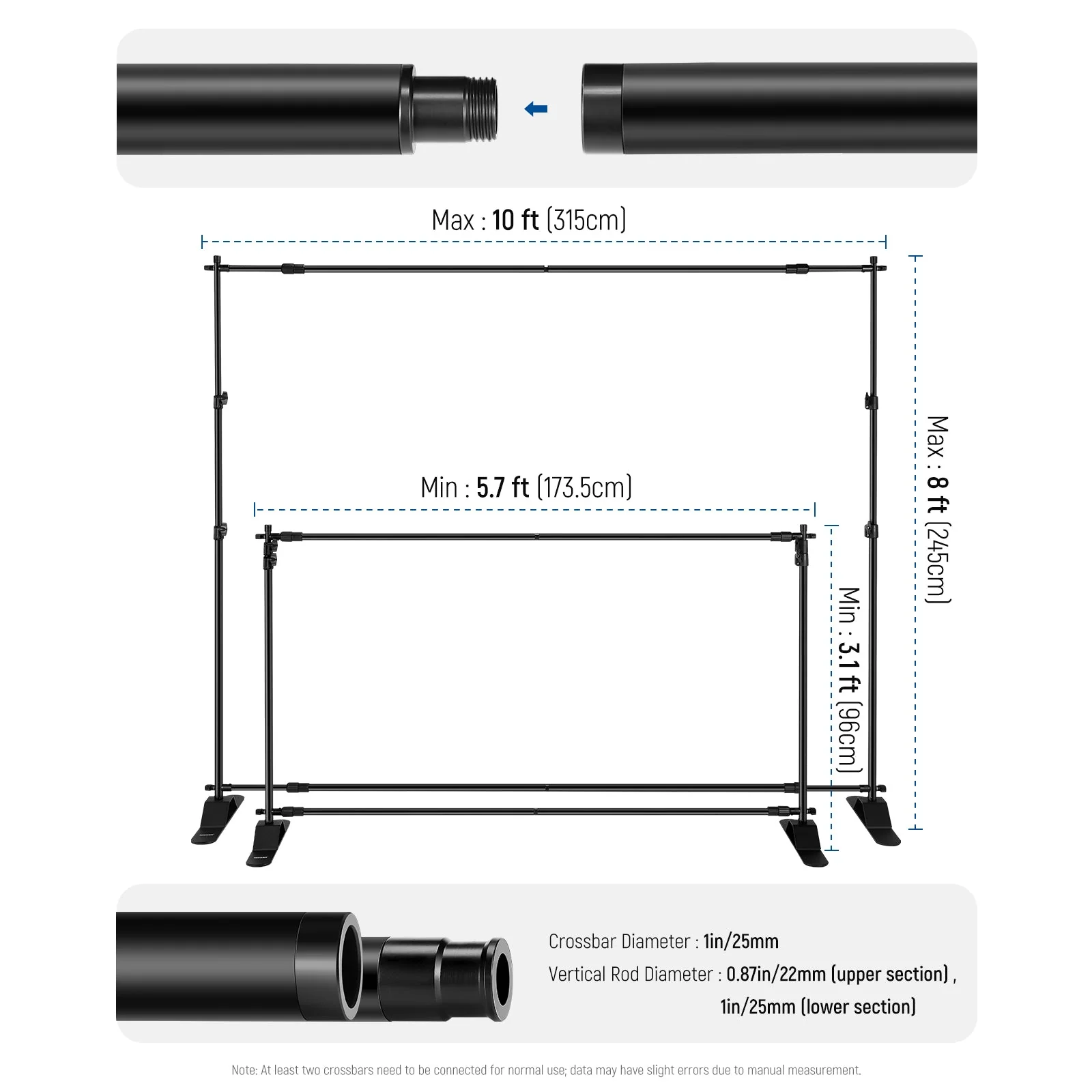 NEEWER NK-ST300 10 x 8ft Backdrop Stand - Image 3
