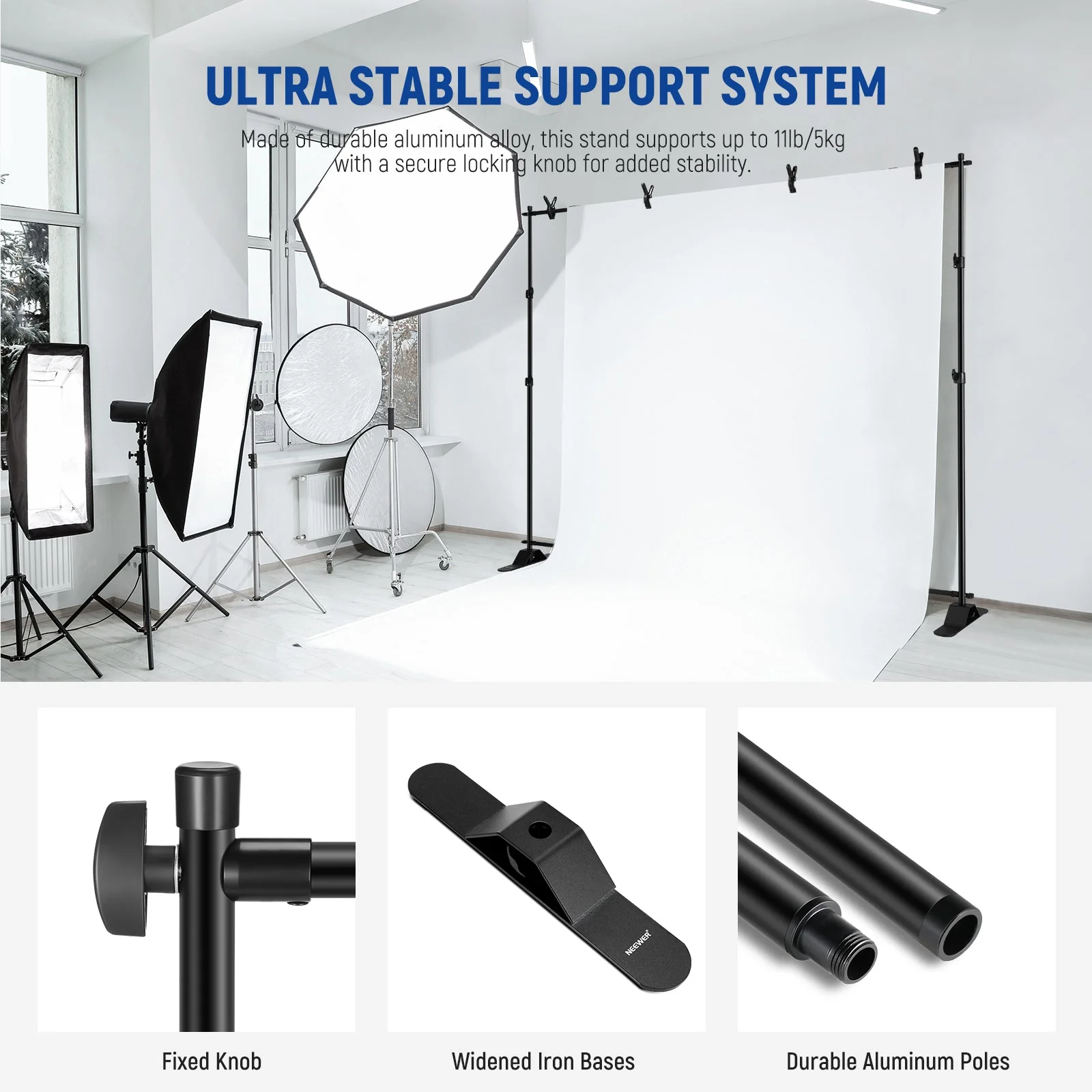 NEEWER NK-ST300 10 x 8ft Backdrop Stand - Image 4
