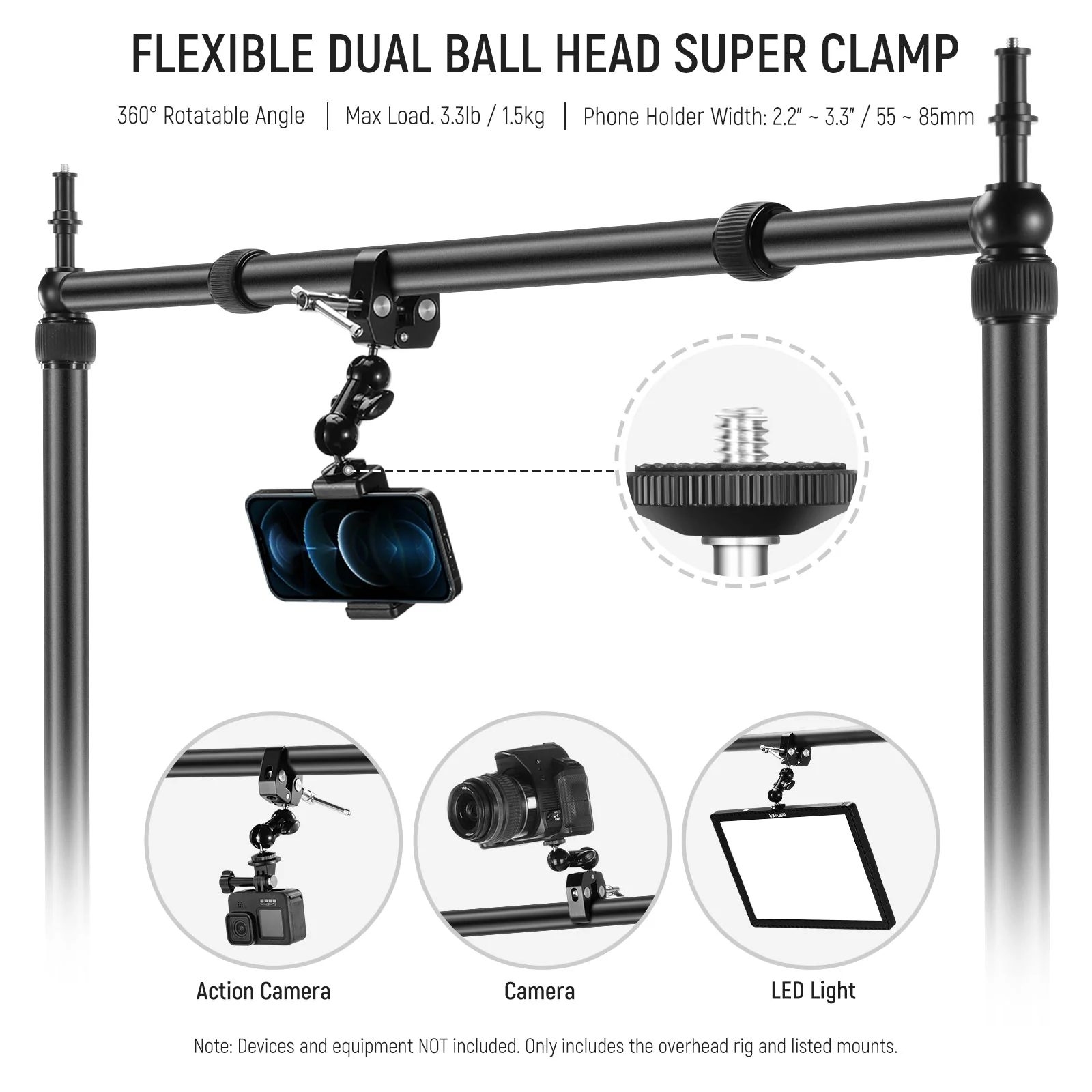 NEEWER NK002 Overhead Camera Mount Rig - Image 4