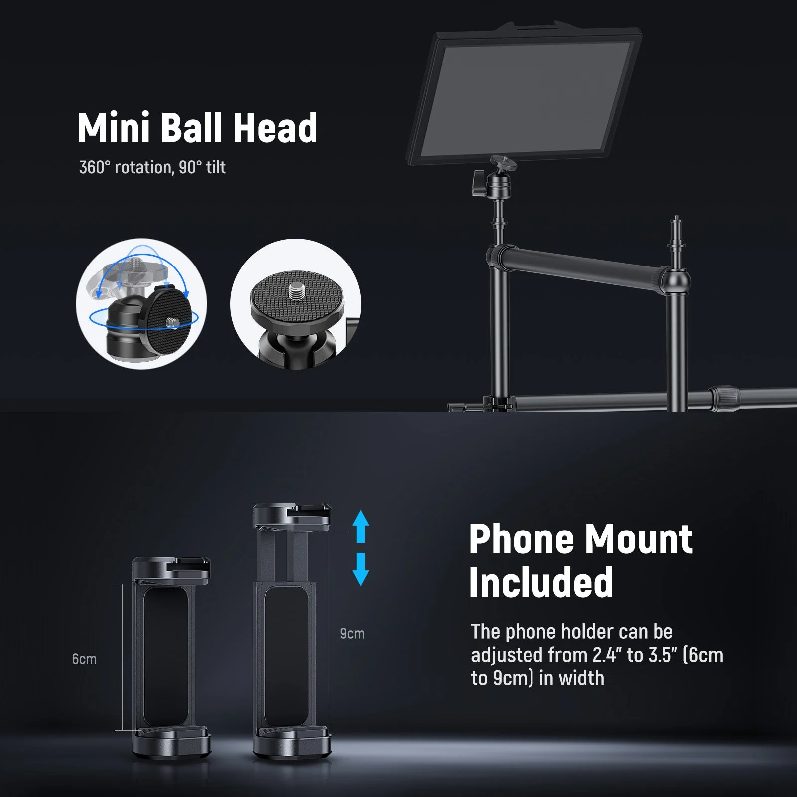 NEEWER NK003 Overhead Camera Mount Rig - Image 6