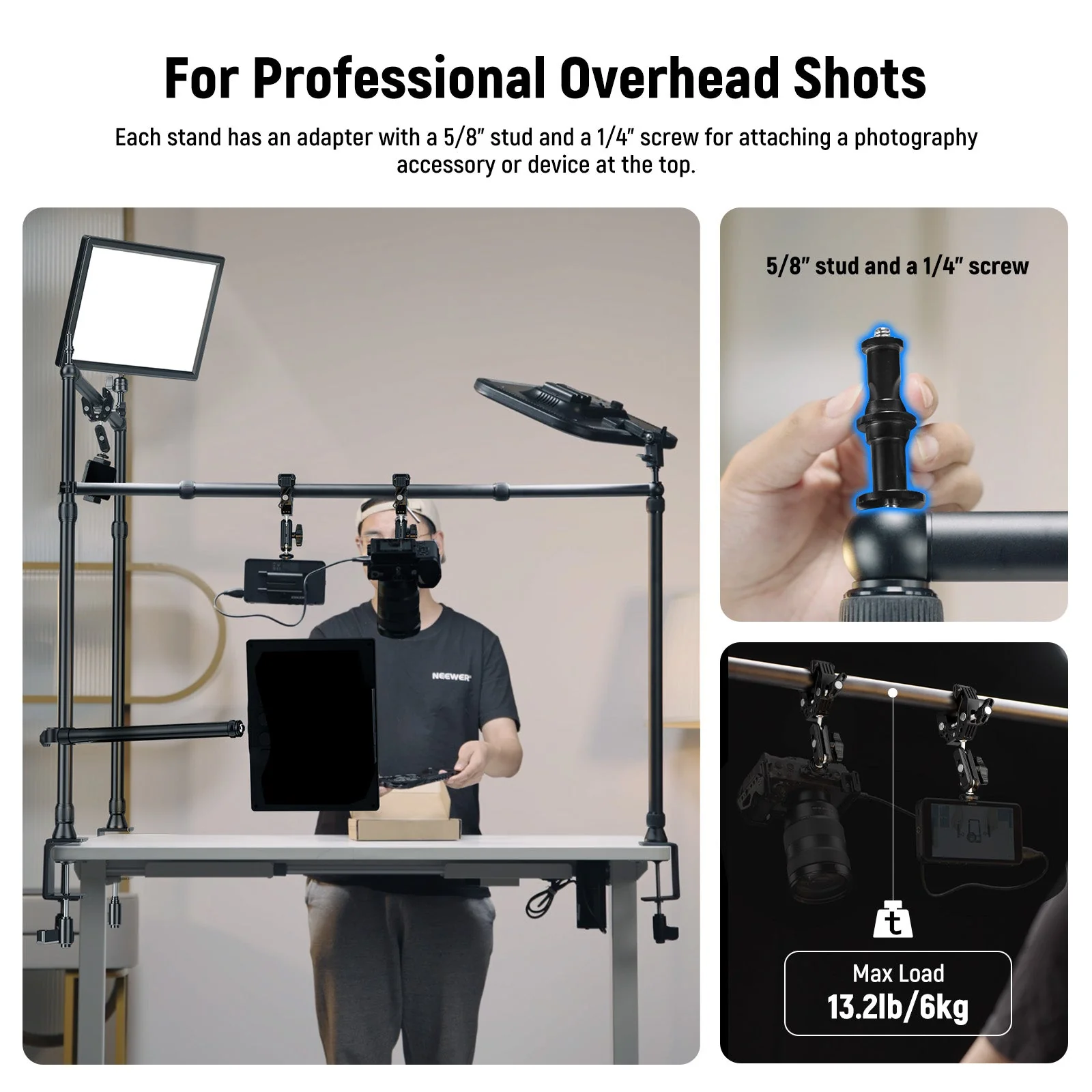 NEEWER NK003 Overhead Camera Mount Rig - Image 7