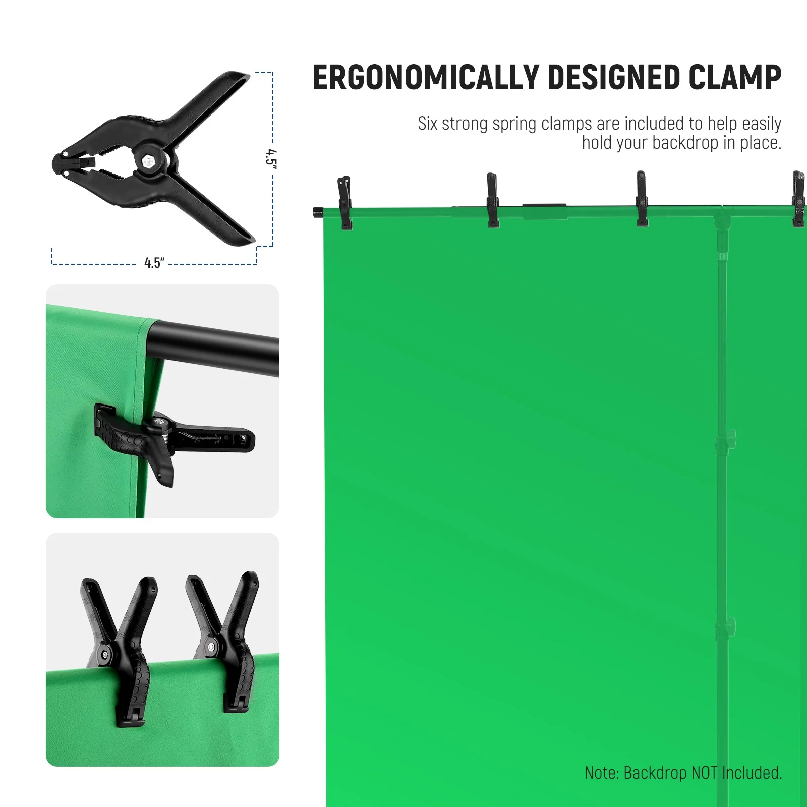 NEEWER NK005 6.8x8.8ft Integrated T-Shape Background Support Stand Kit - Image 3