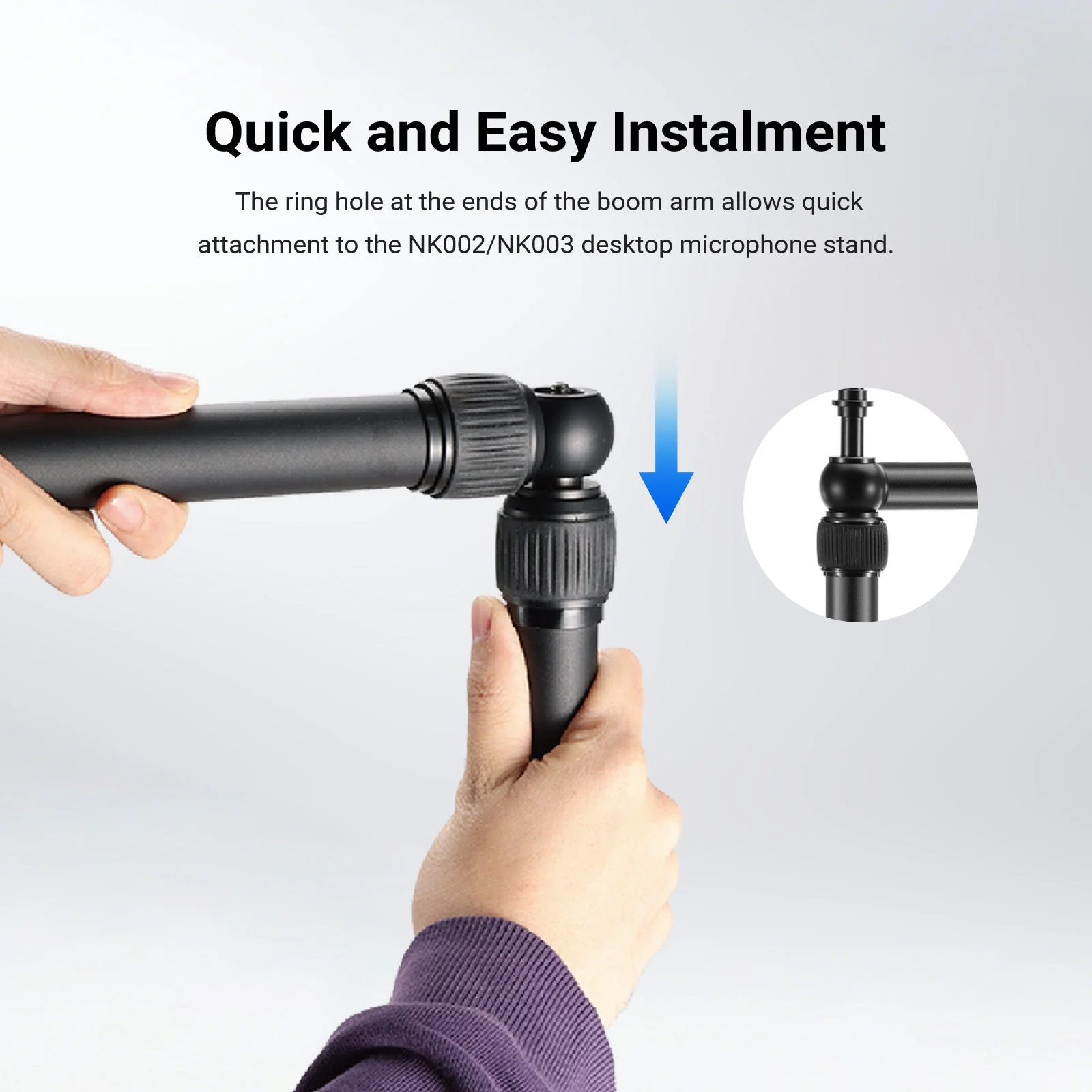 NEEWER NK009 2.8-4.9ft Horizontal Boom Arm Only for NK002 & NK003 - Image 4