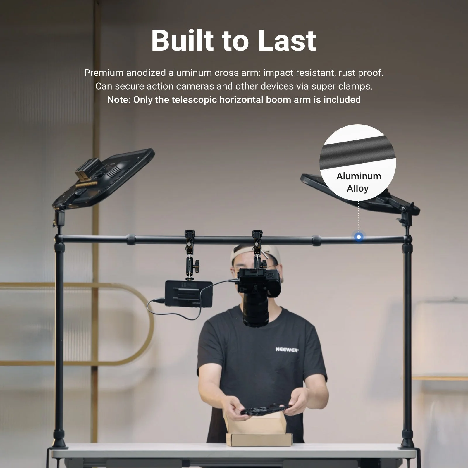 NEEWER NK009 2.8-4.9ft Horizontal Boom Arm Only for NK002 & NK003 - Image 5