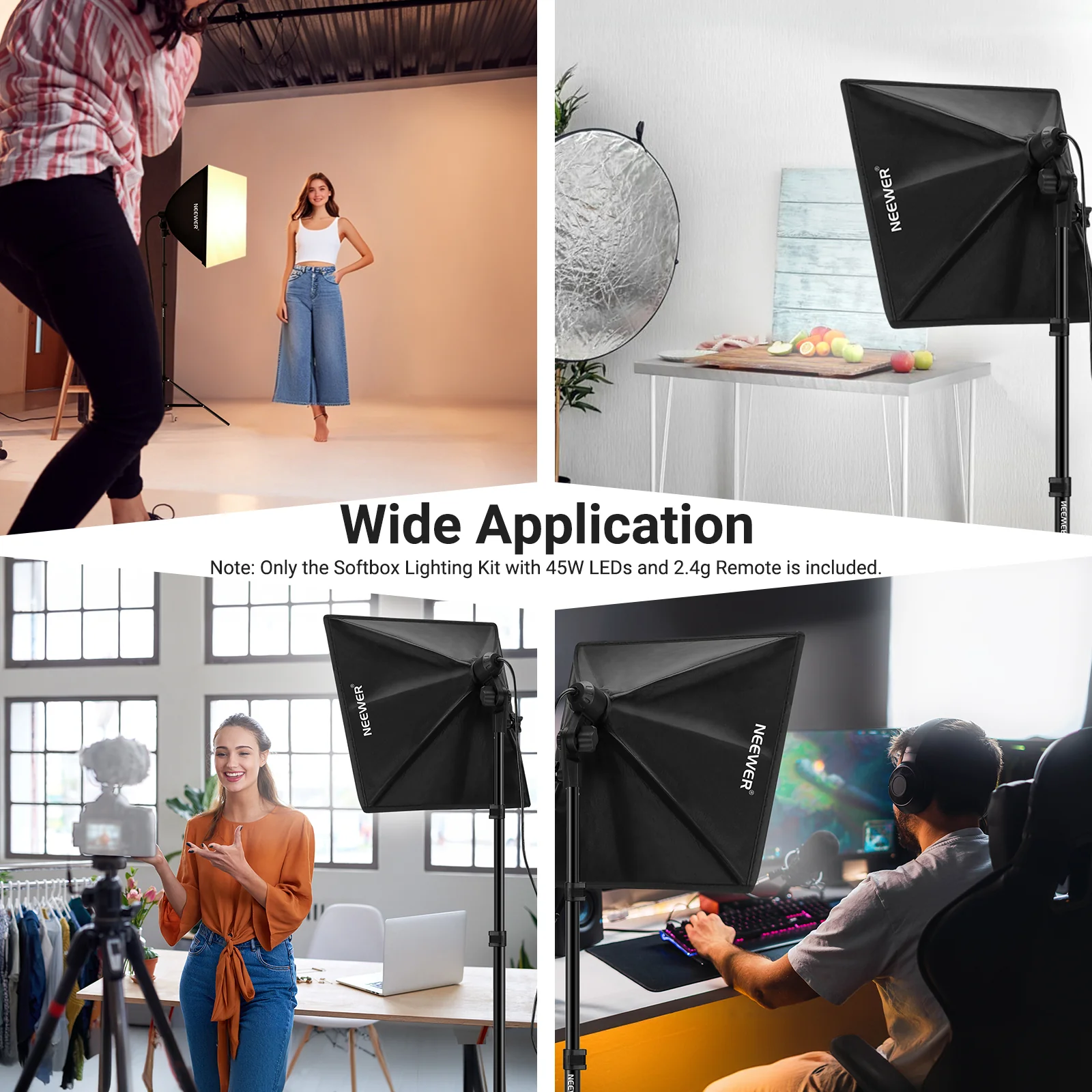 NEEWER NK103 24x24"/60x60cm Bi-Color Softbox Lighting Kit - Image 17