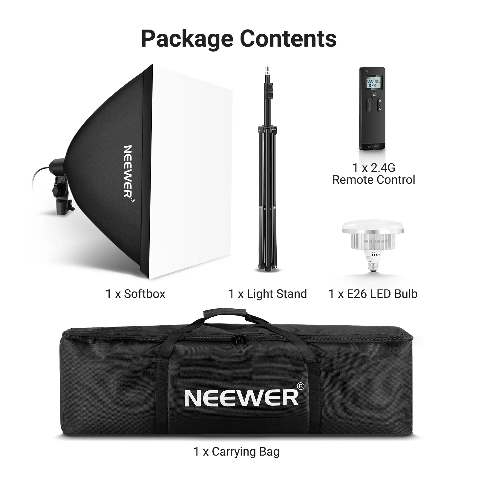 NEEWER NK103 24x24"/60x60cm Bi-Color Softbox Lighting Kit - Image 18