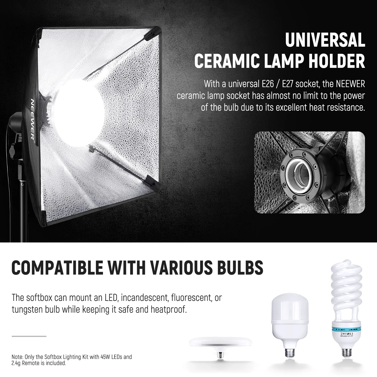 NEEWER NK103 24x24"/60x60cm Bi-Color Softbox Lighting Kit - Image 7