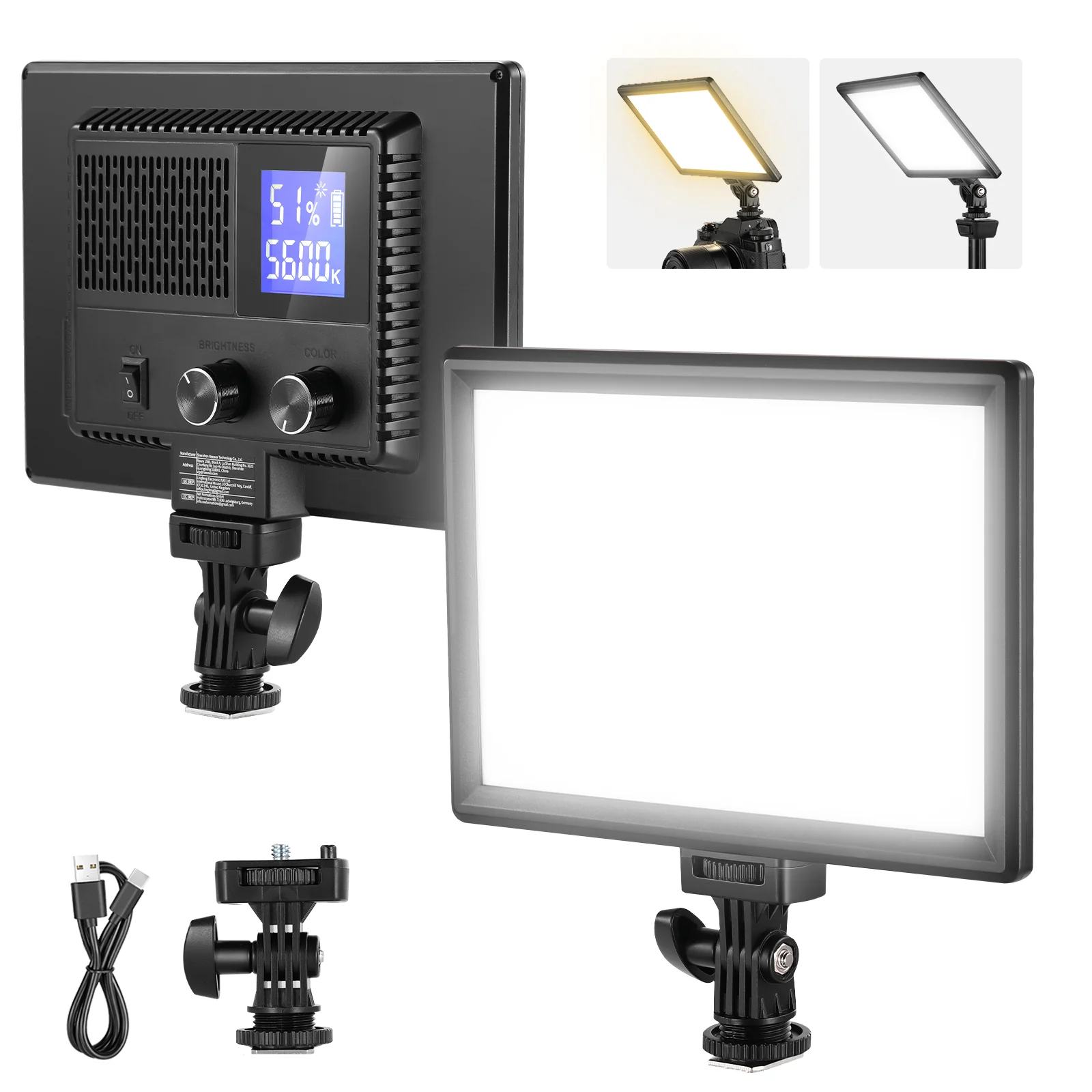 NEEWER NL-116AI 9" Bi-Color LED Video Panel Light - Image 9