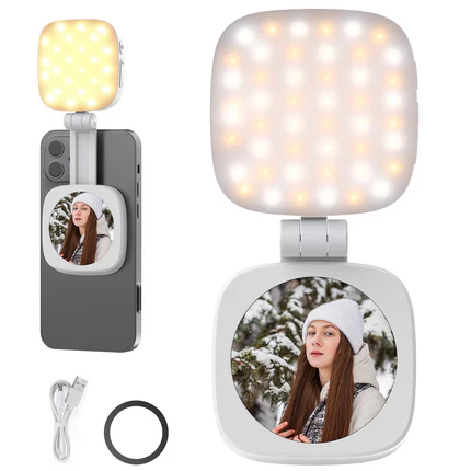 NEEWER BASICS NL48B Magnetic Selfie Fill Light with Mirror - Image 11