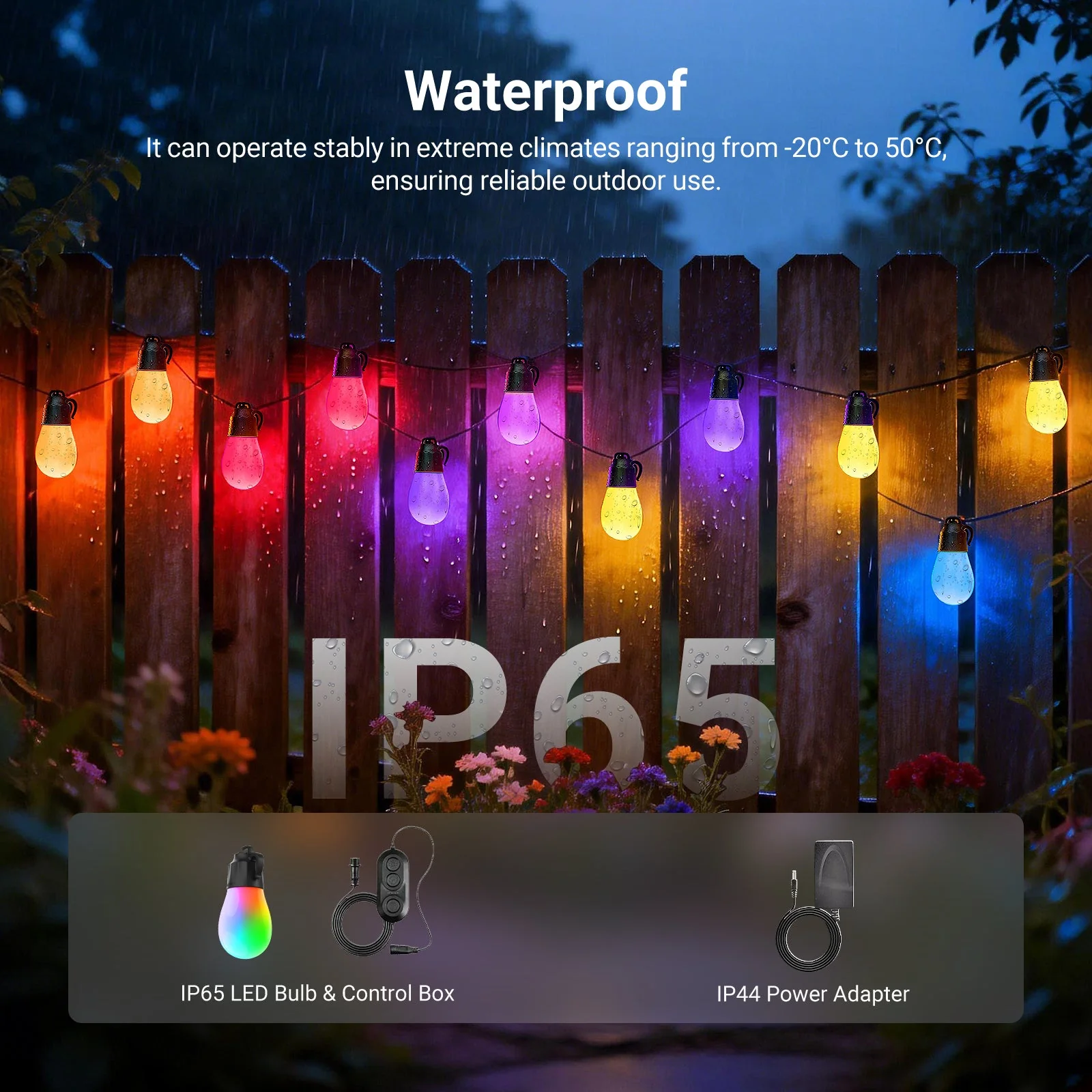 NEEWER NR01 Waterproof Smart Outdoor String Light Kit - Image 15