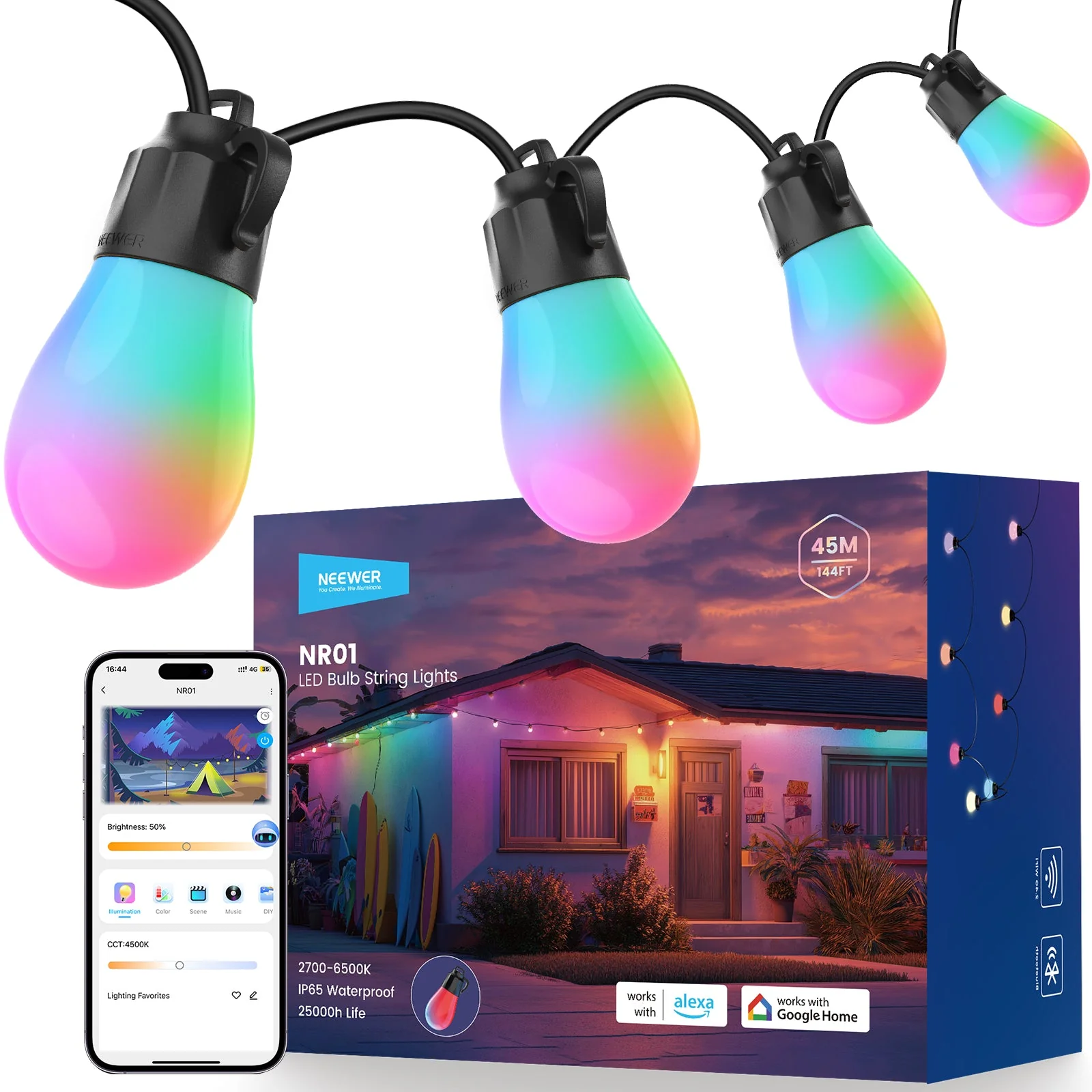 NEEWER NR01 Waterproof Smart Outdoor String Light Kit - Image 19