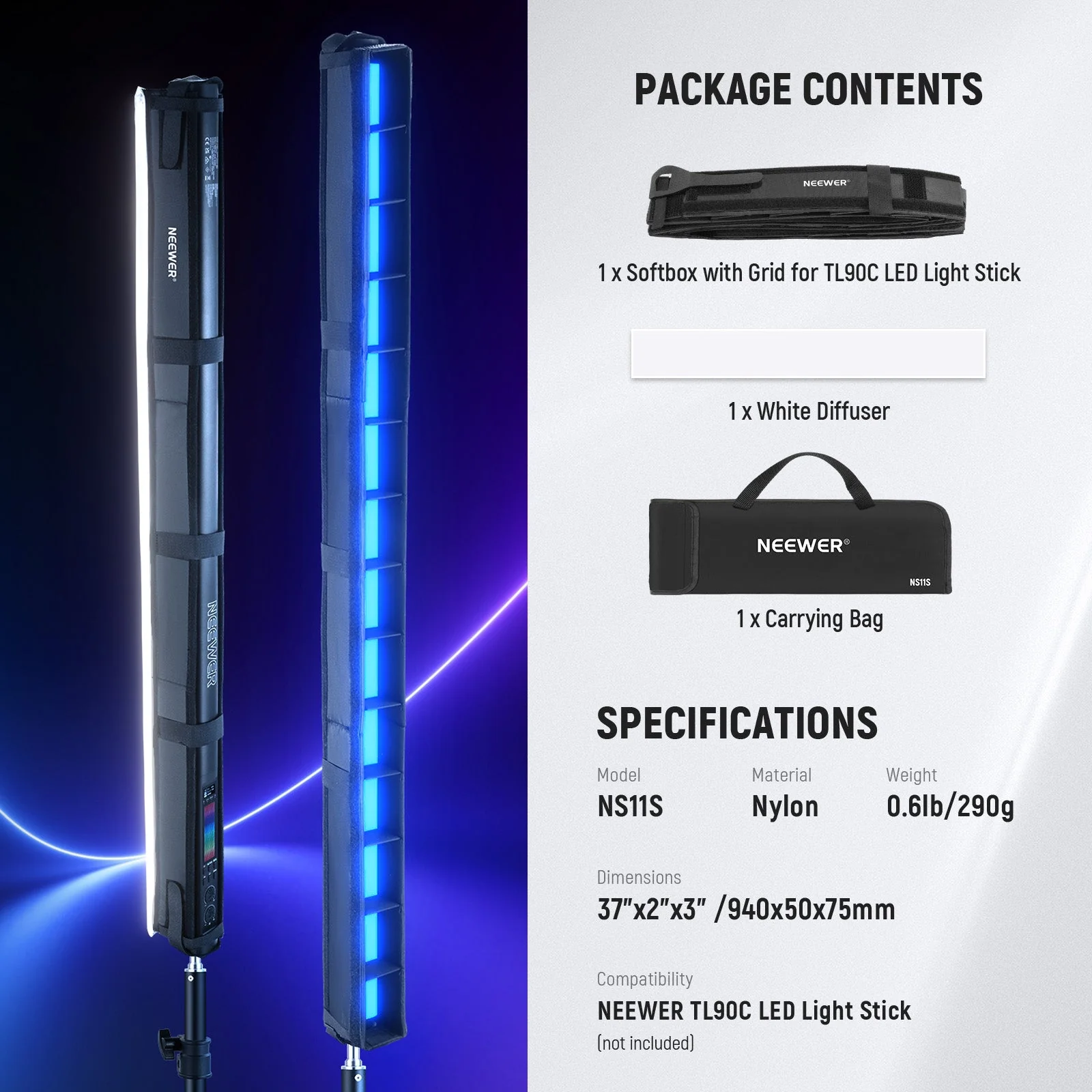 NEEWER NS11S LED Light Diffuser Kit for TL90C - Image 8