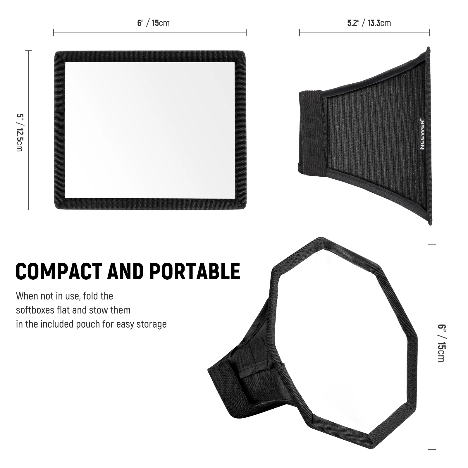NEEWER NS5P 2 Pack Flash Diffuser Speedlight Softboxes - Image 8
