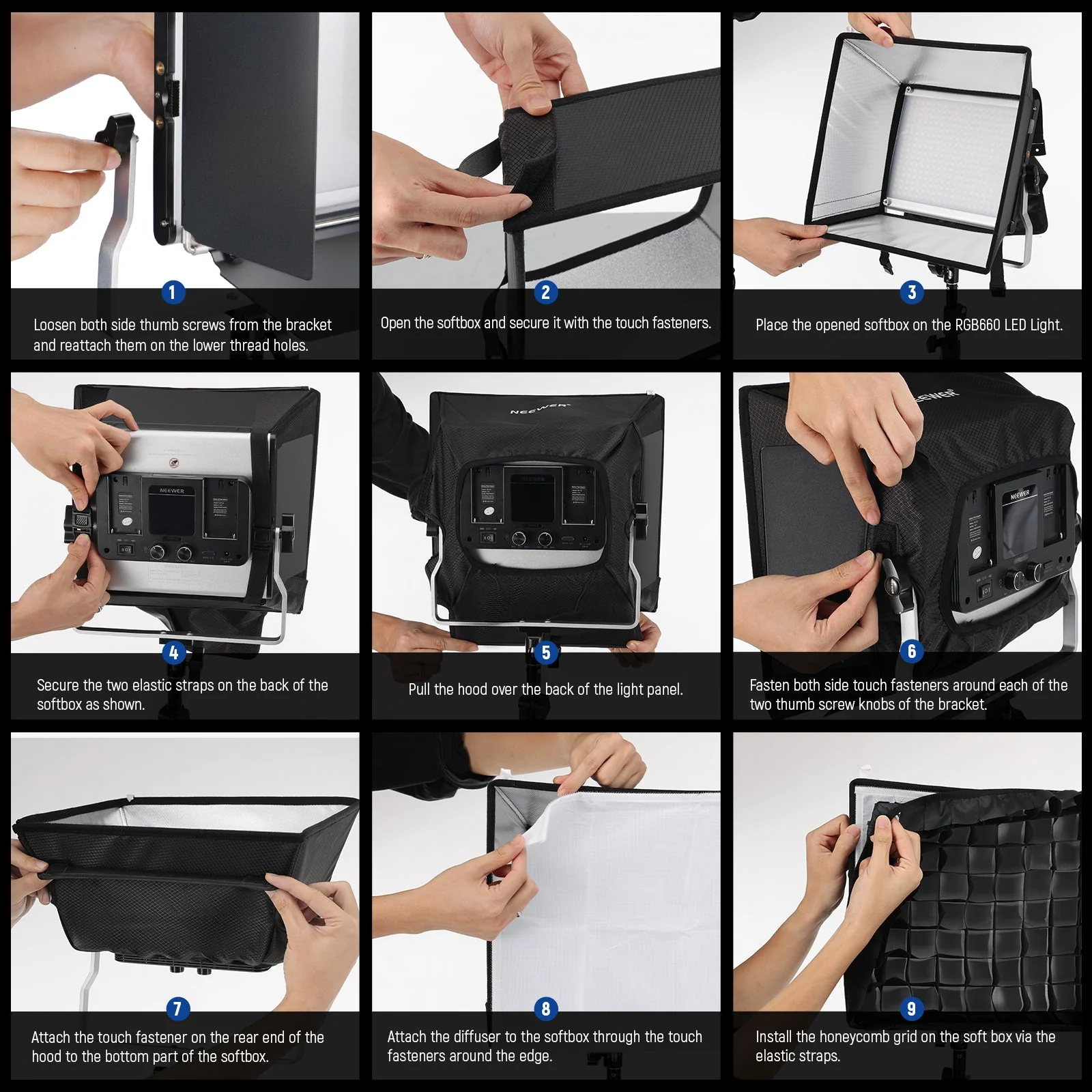 NEEWER NS4S Upgraded Softbox Diffuser for NL660 RGB660 PRO - Image 3