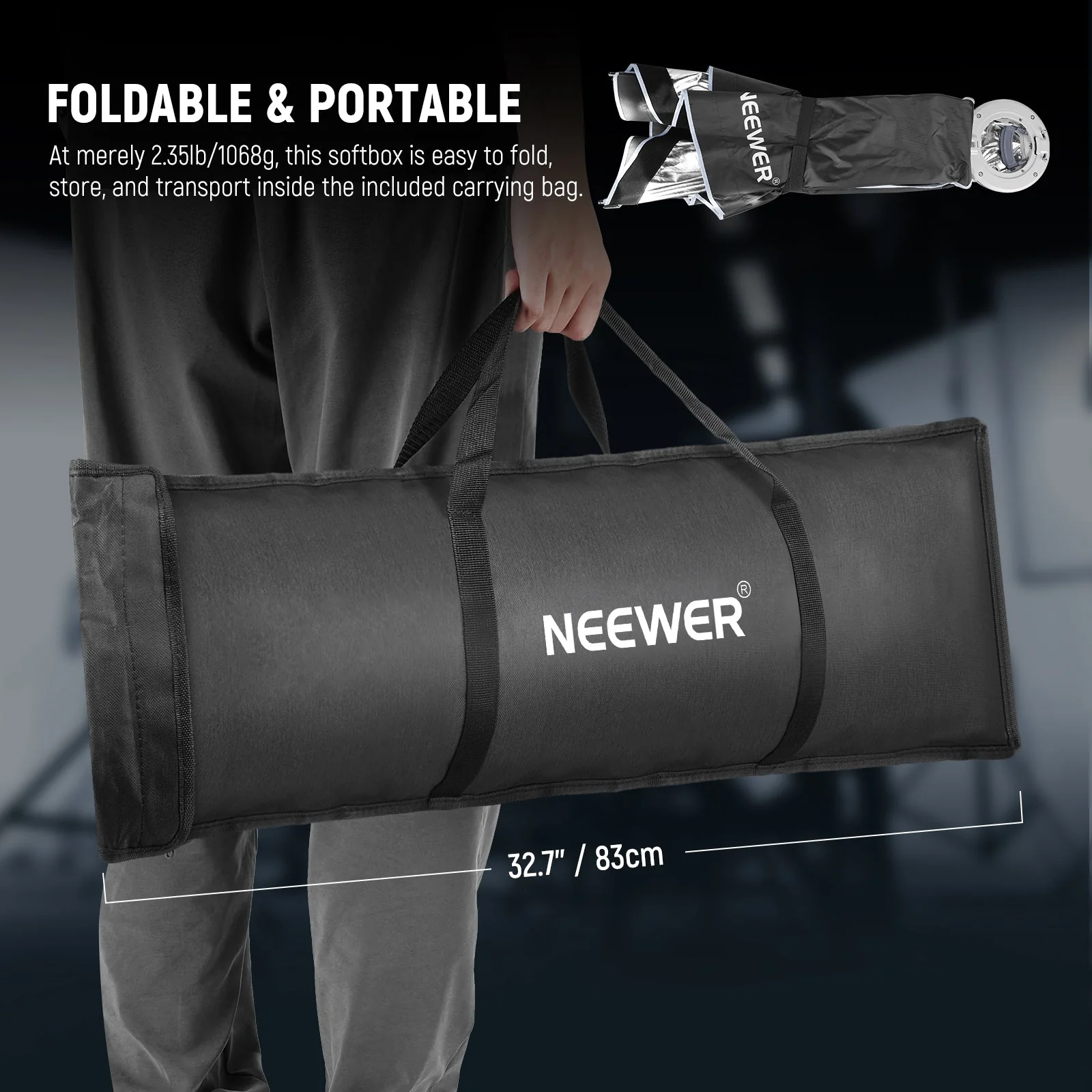 NEEWER NS93P/NS94P Rectangular Quick Release Softbox with Bowens Mount - Image 8