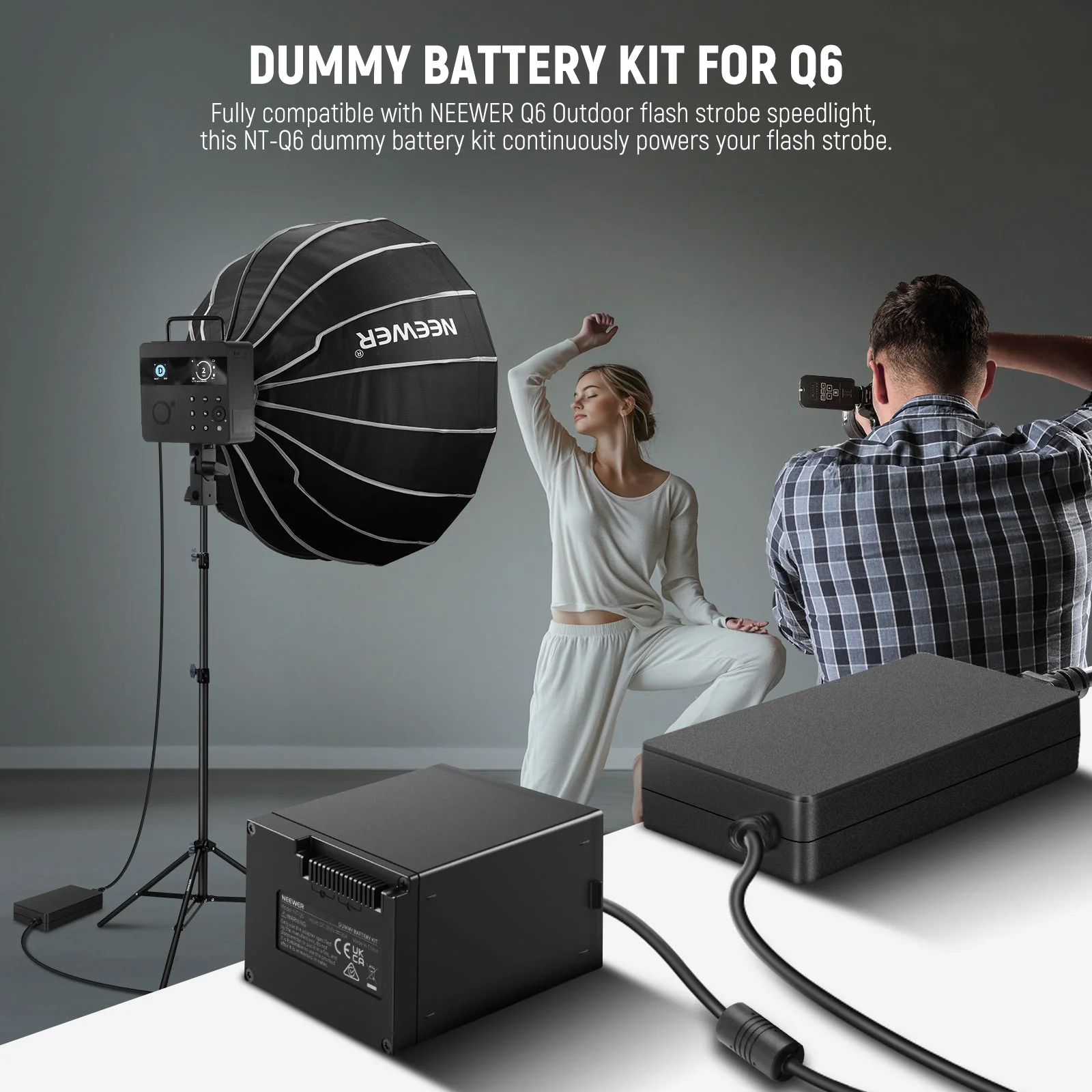 NEEWER NT-Q6 Dummy Battery Kit for Q6 - Image 4