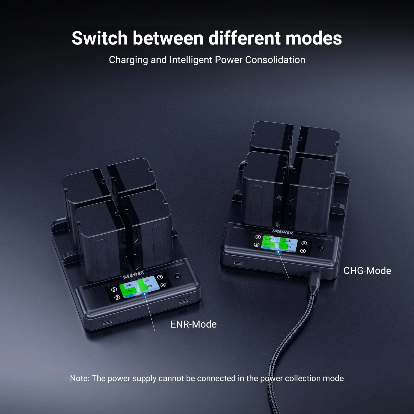 NEEWER NW-F4R 4-Channel Battery Charger for NP-F Series Batteries - Image 12