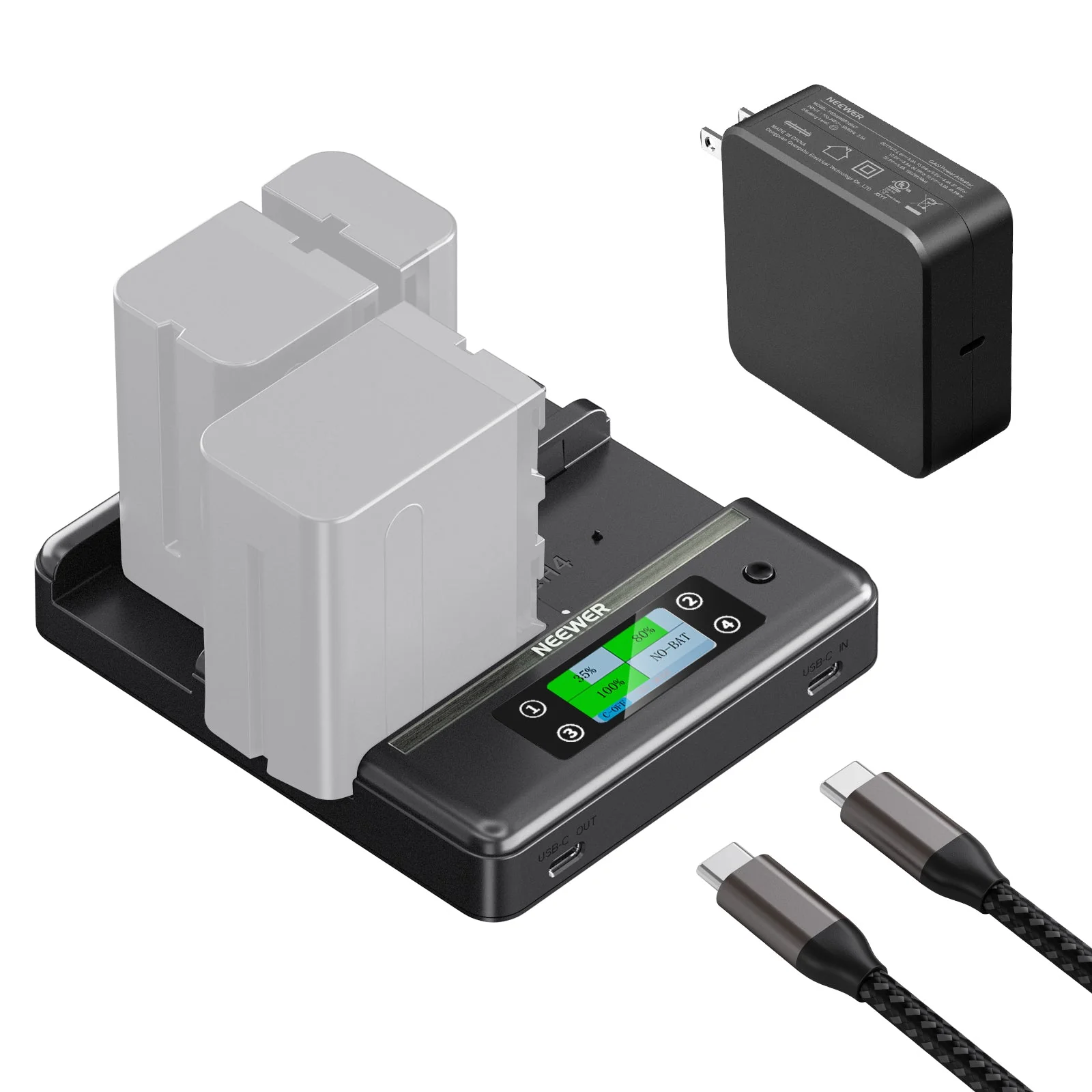 NEEWER NW-F4R 4-Channel Battery Charger for NP-F Series Batteries - Image 9