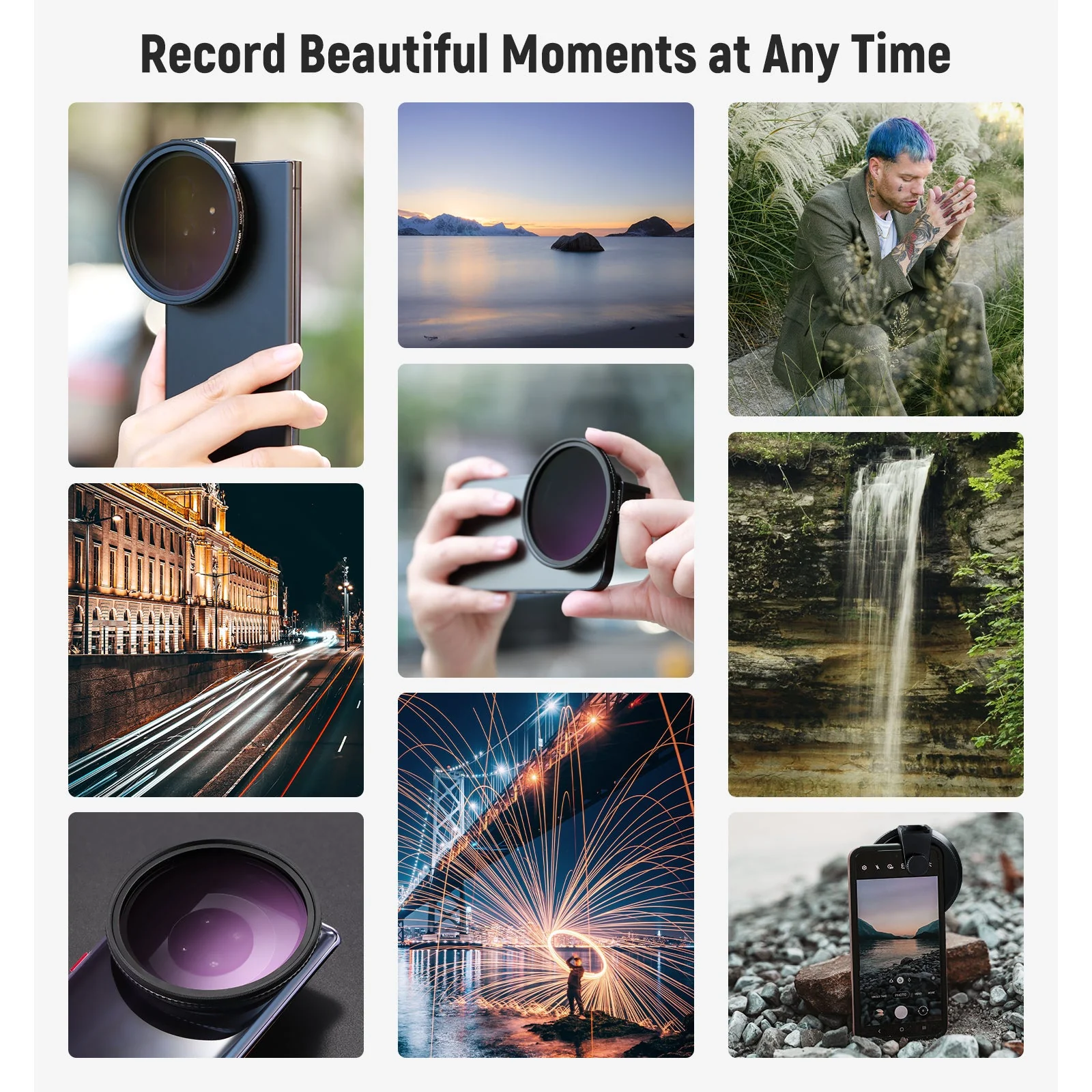 NEEWER Clip On 67mm ND2-ND32 HD Variable Phone Lens Filter Kit - Image 8