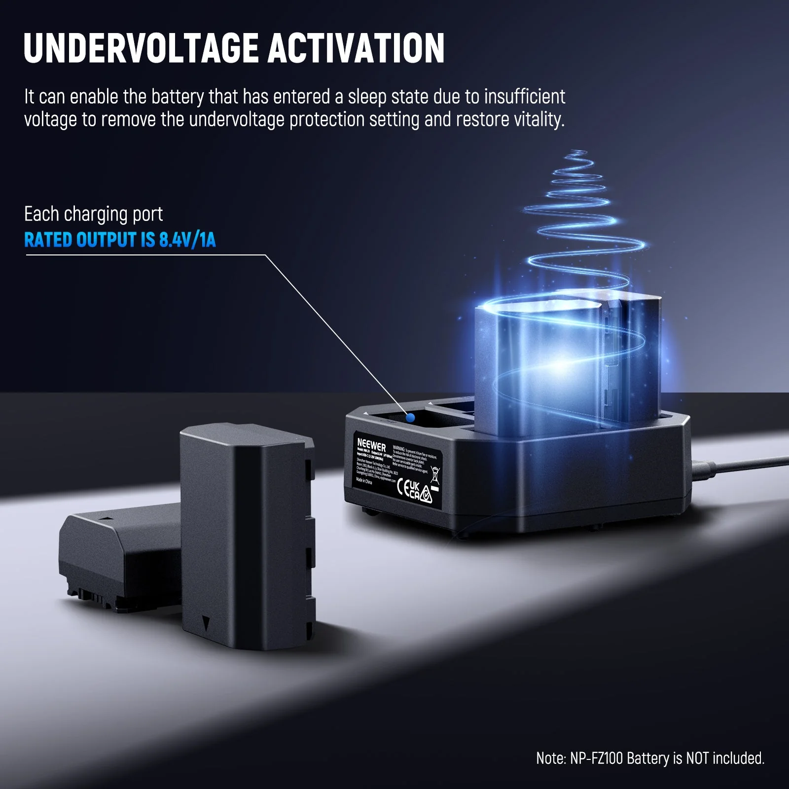 NEEWER NW-Z4 4-Channel Charger 45W PD Fast Charging for NP-FZ100 Battery - Image 4