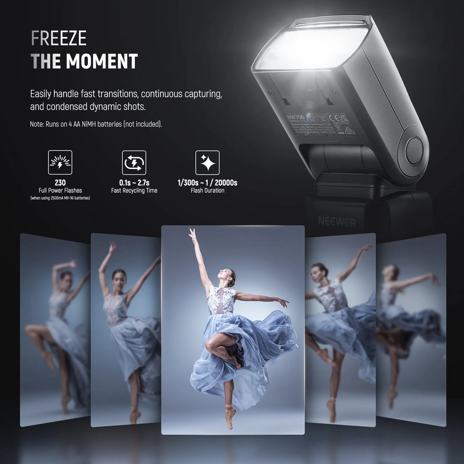NEEWER NW700 GN60 TTL HSS Flash Speedlite - Image 6