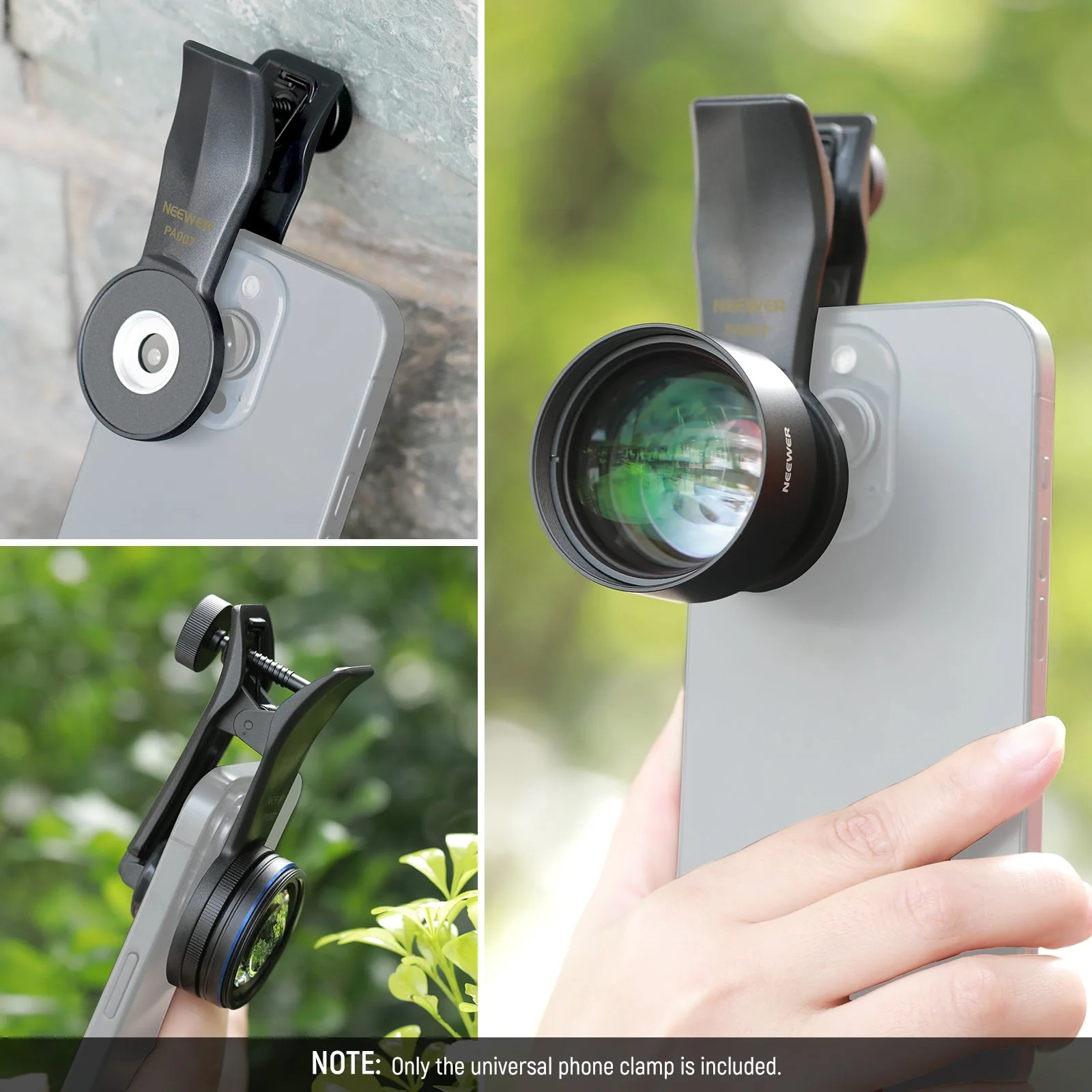 NEEWER PA007 Universal Phone Clamp for 17mm Threaded Lens - Image 7
