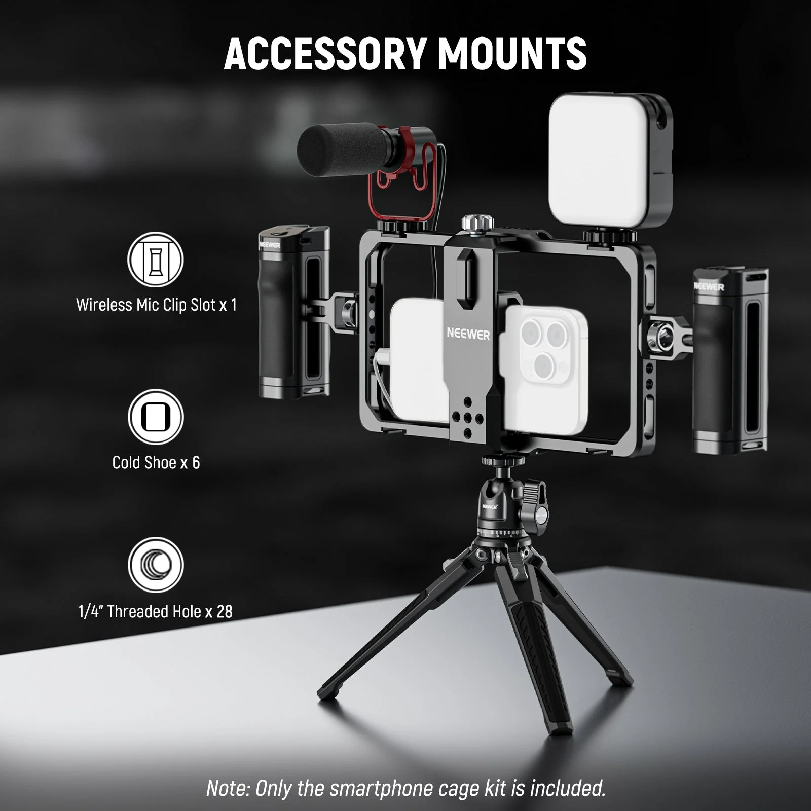 NEEWER PA009E Universal Phone Cage Video Rig With Bluetooth Shutter - Image 3