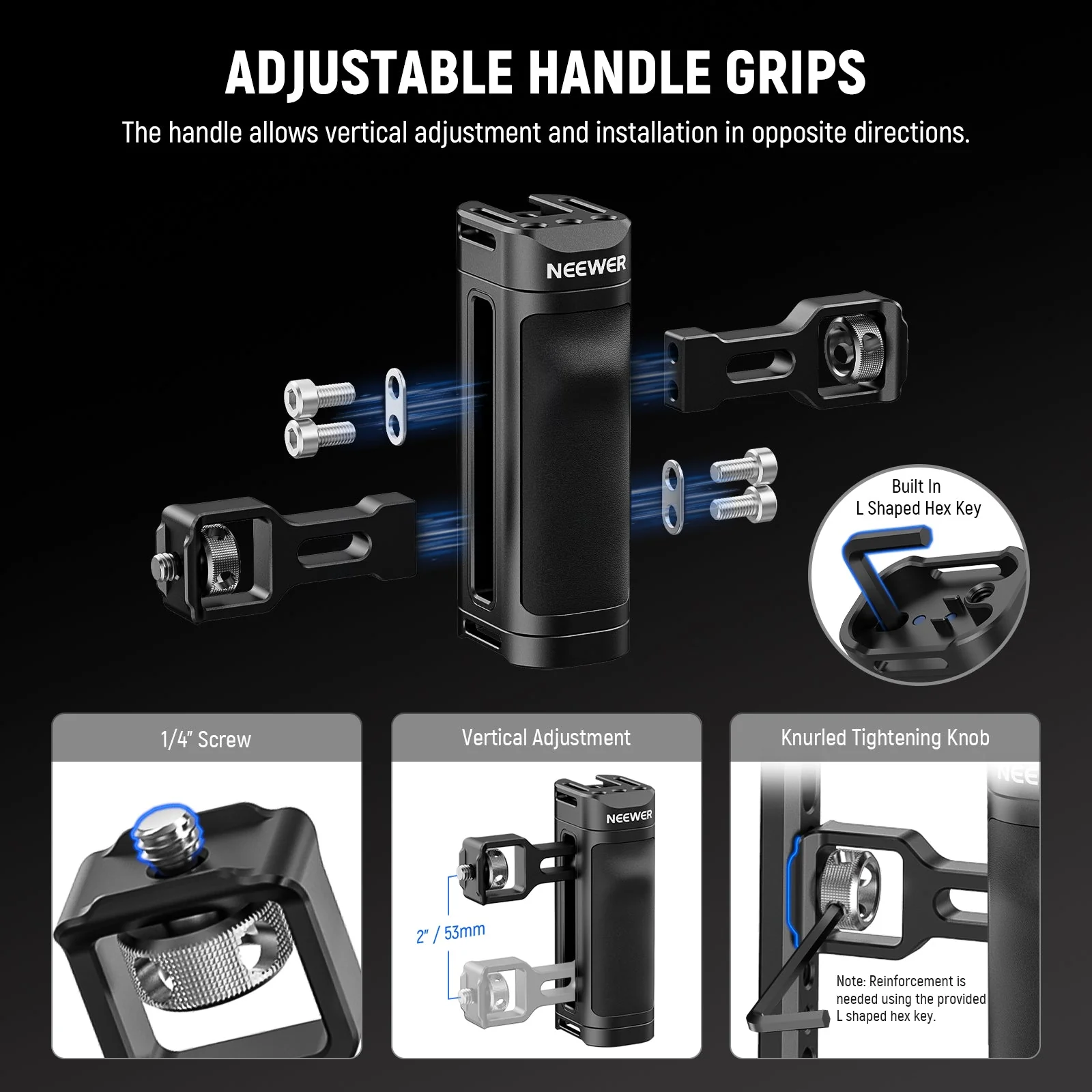 NEEWER PA009E Universal Phone Cage Video Rig With Bluetooth Shutter - Image 4