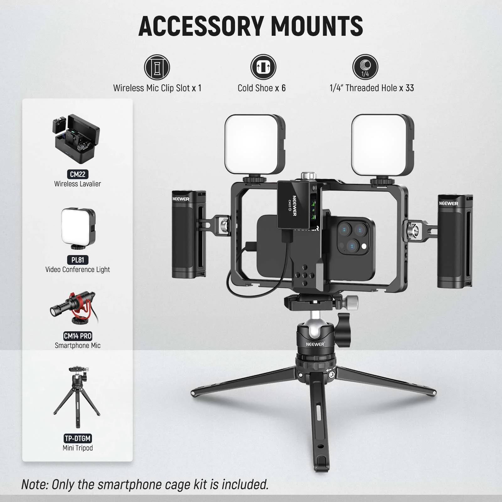 NEEWER PA009S Universal Phone Cage Video Rig - Image 4