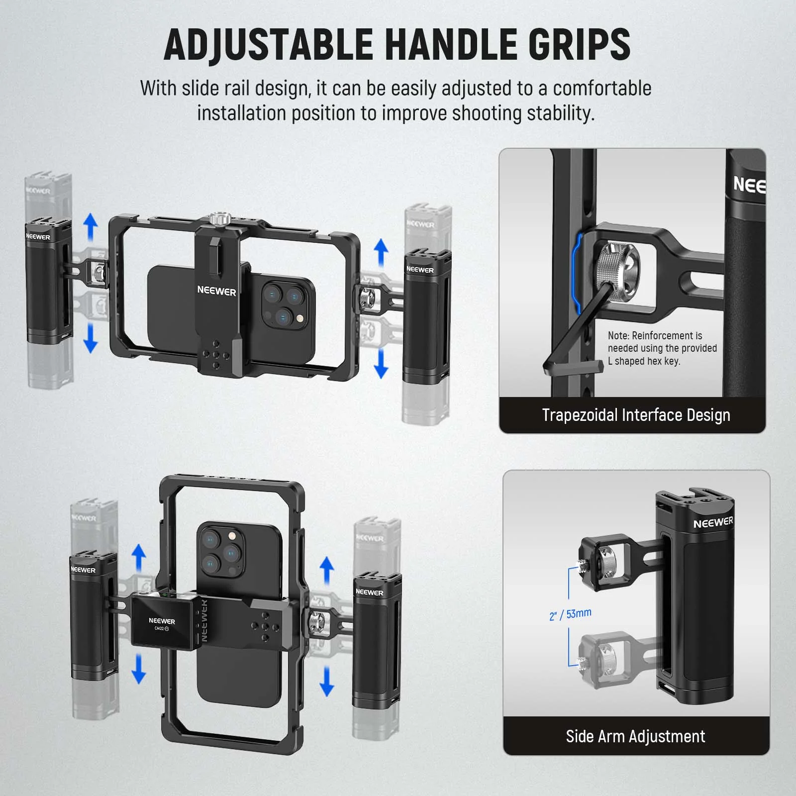 NEEWER PA009S Universal Phone Cage Video Rig - Image 6