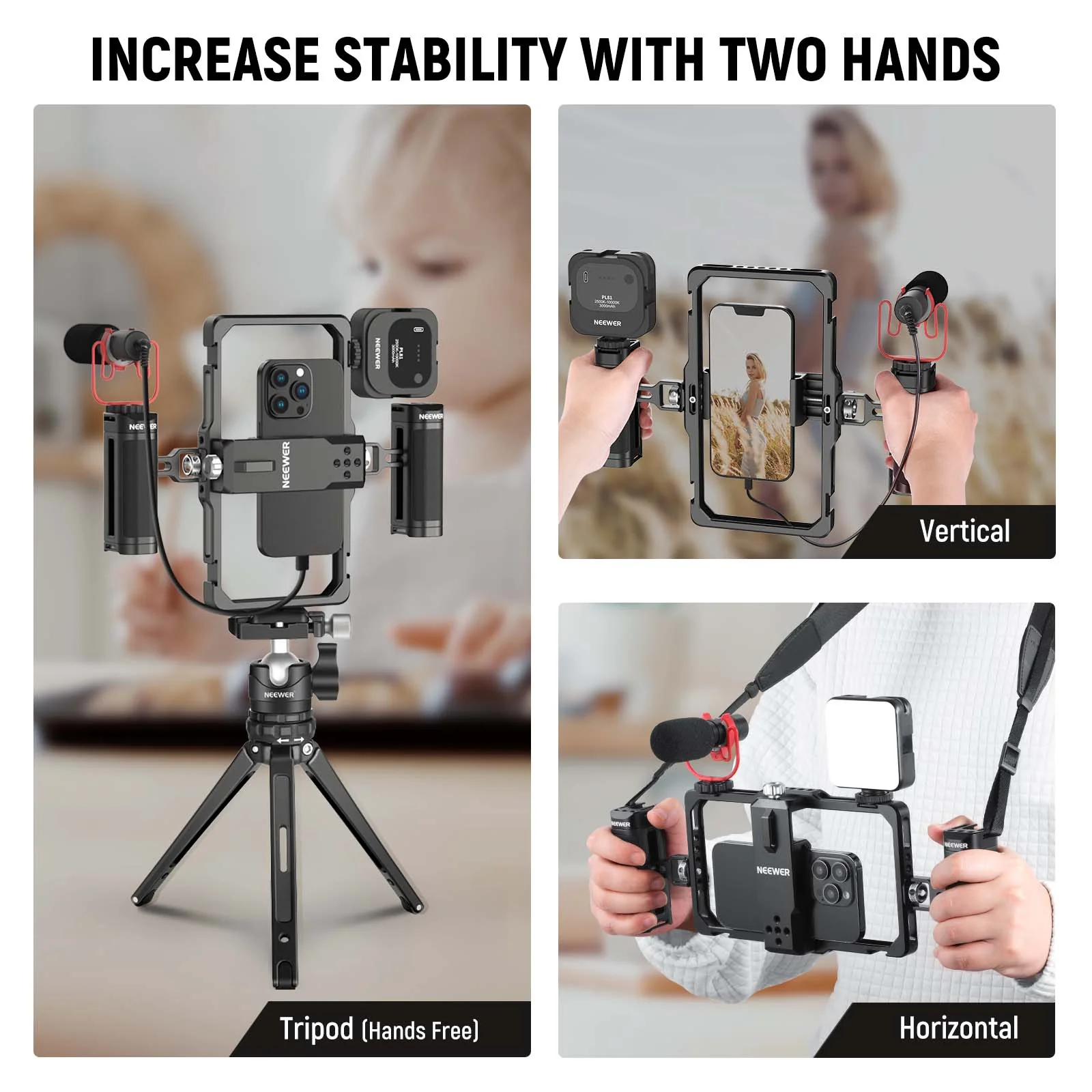 NEEWER PA009S Universal Phone Cage Video Rig - Image 8