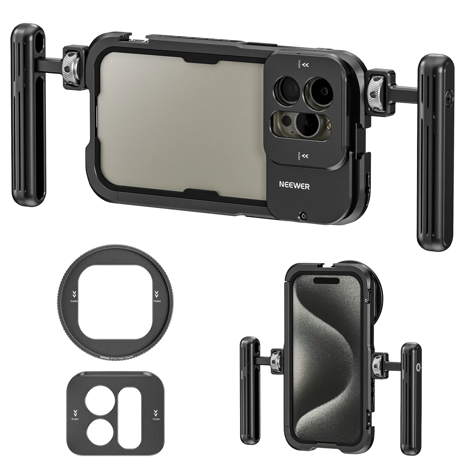 NEEWER PA023 Metal Cage For iPhone 15 Pro/ Pro Max - Image 24