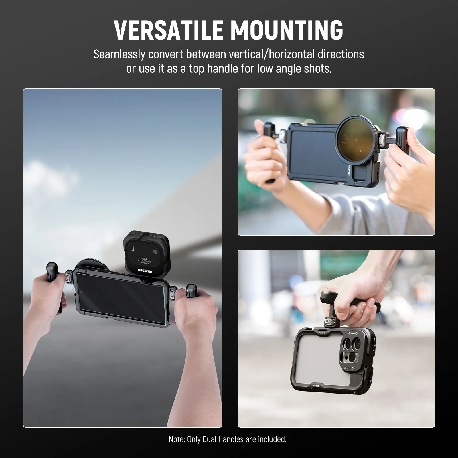 NEEWER PA027 2 Pack Rotatable Phone Side Handle - Image 6
