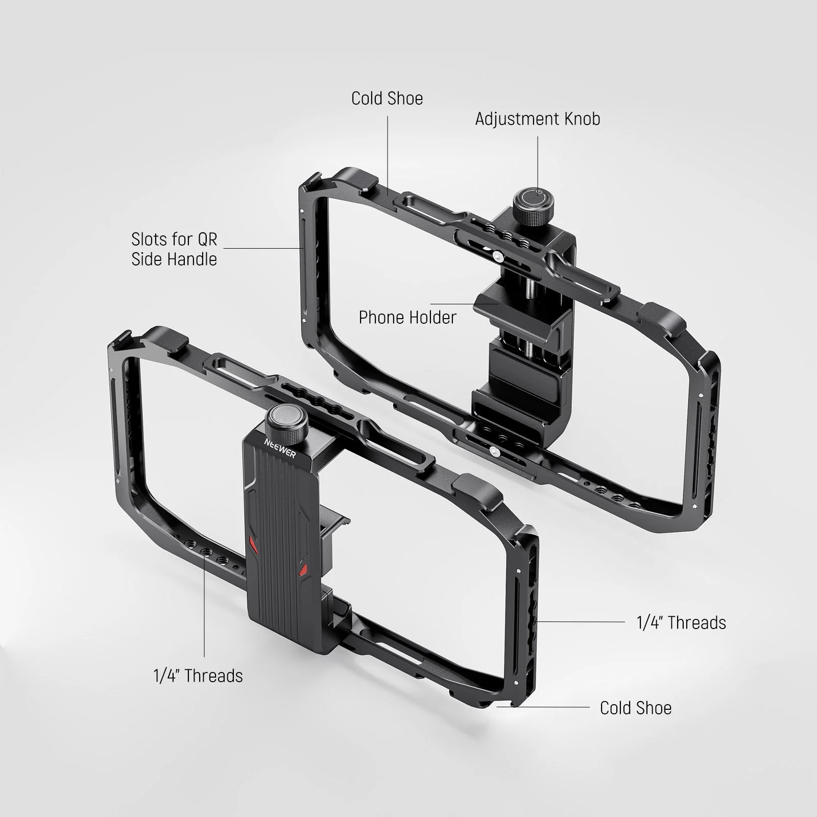 NEEWER PA039 Universal Aluminum Alloy Phone Cage Rig - Image 5