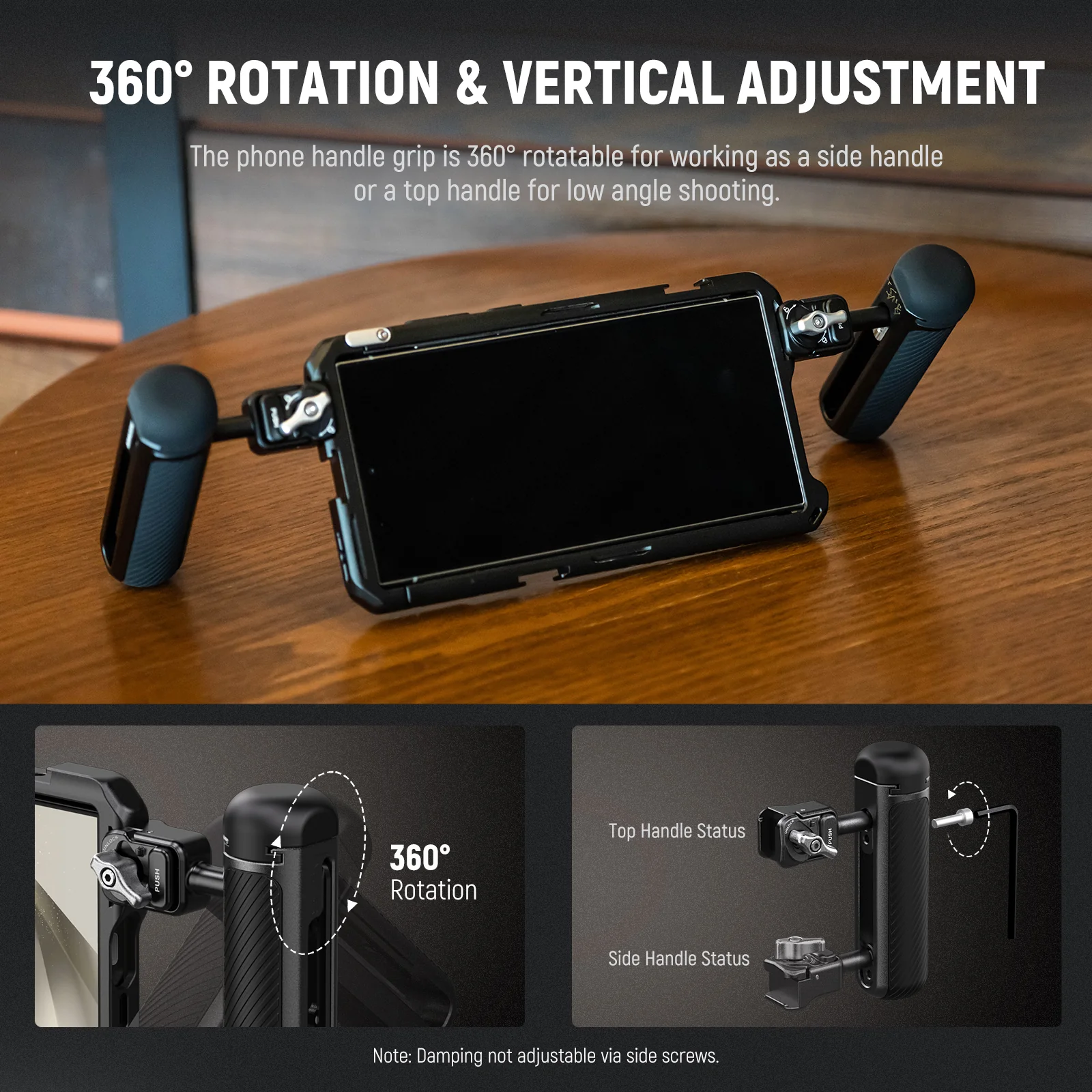 NEEWER PA045 360° Rotation Quick Release Phone Cage Side Handle - Image 17
