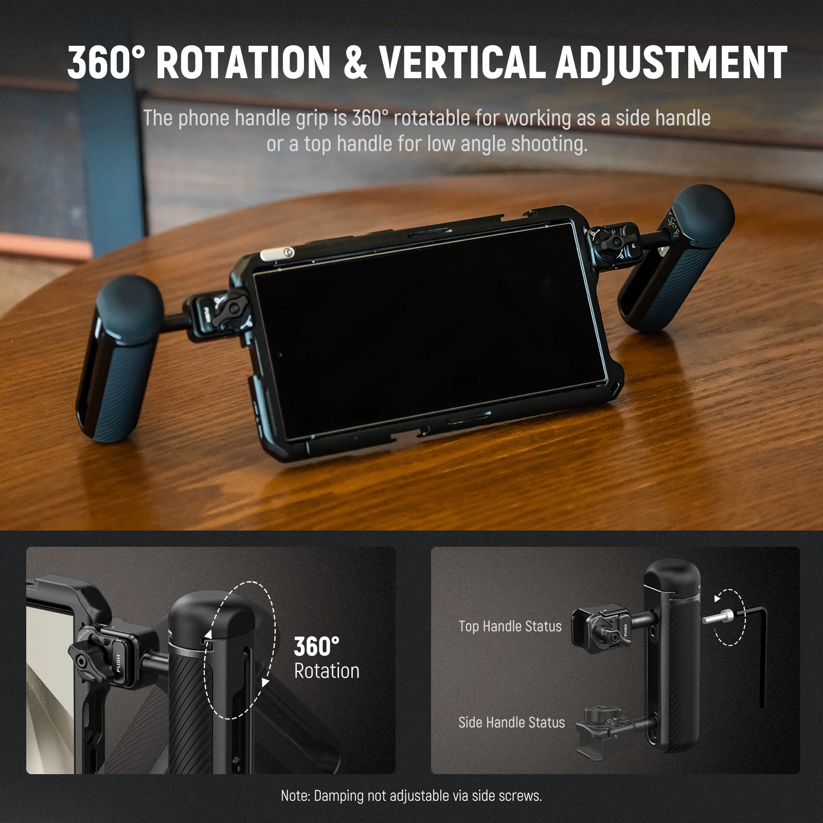 NEEWER PA045 360° Rotation Quick Release Phone Cage Side Handle - Image 6