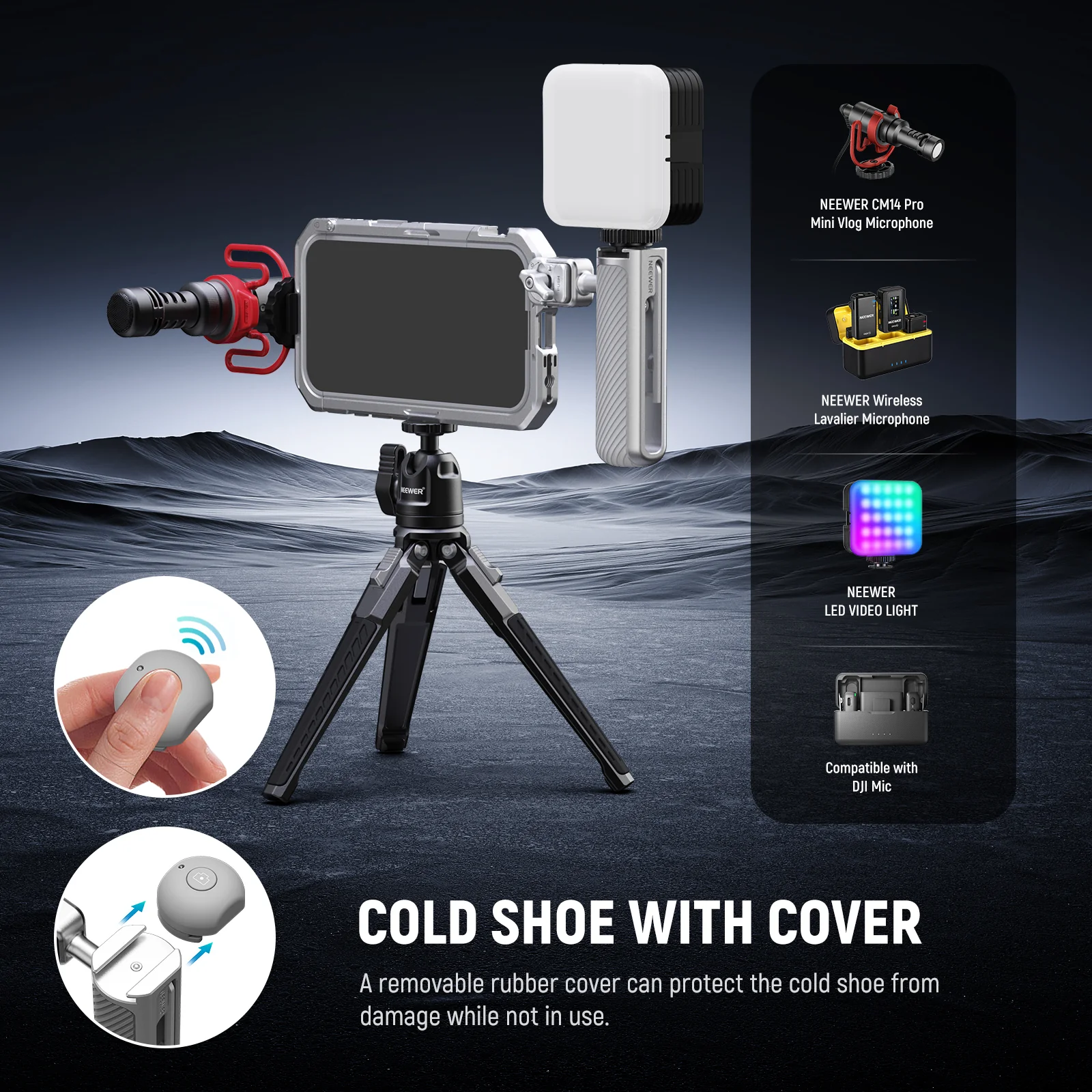 NEEWER PA045E Side Handle with Bluetooth Remote Shutter - Image 15