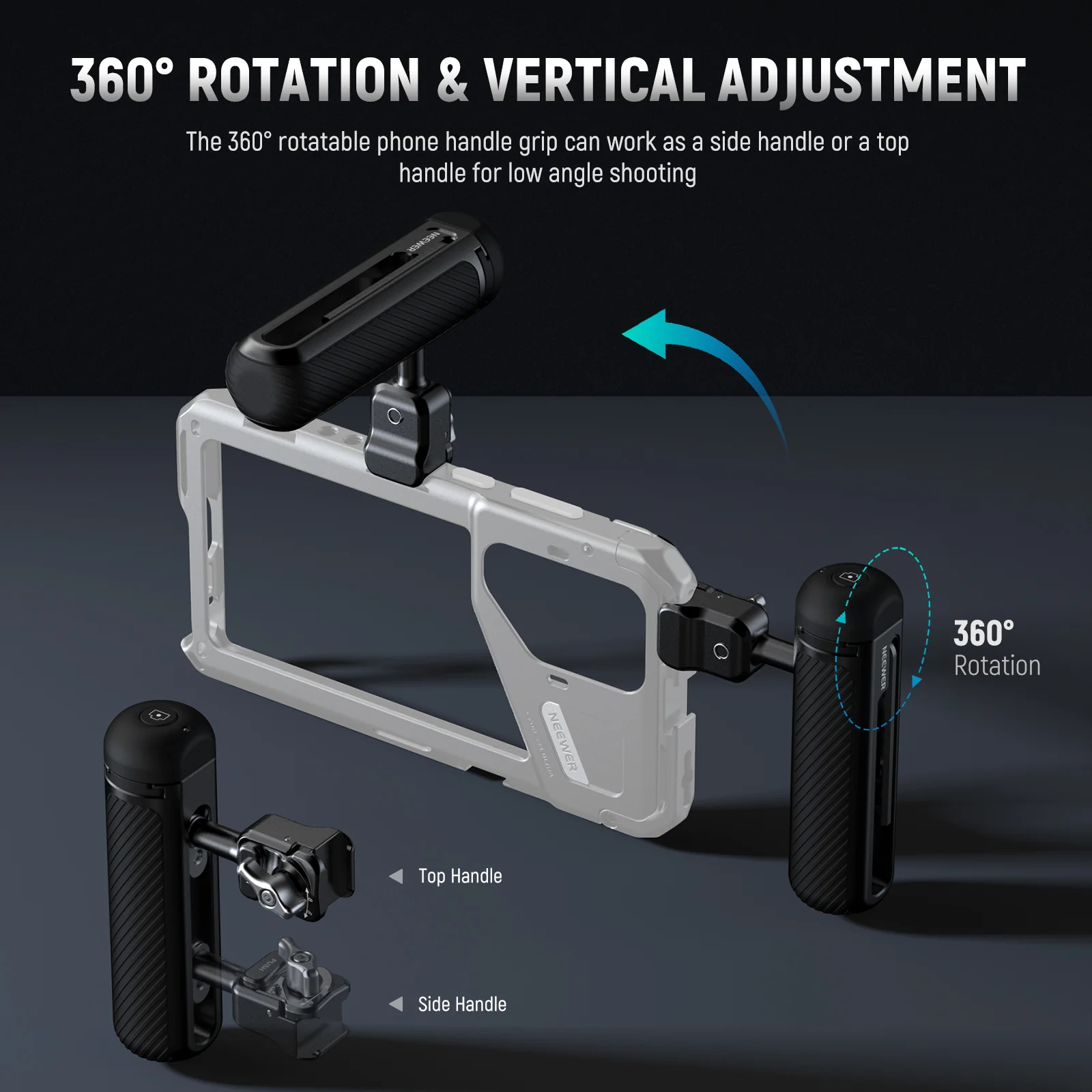 NEEWER PA045E Side Handle with Bluetooth Remote Shutter - Image 5