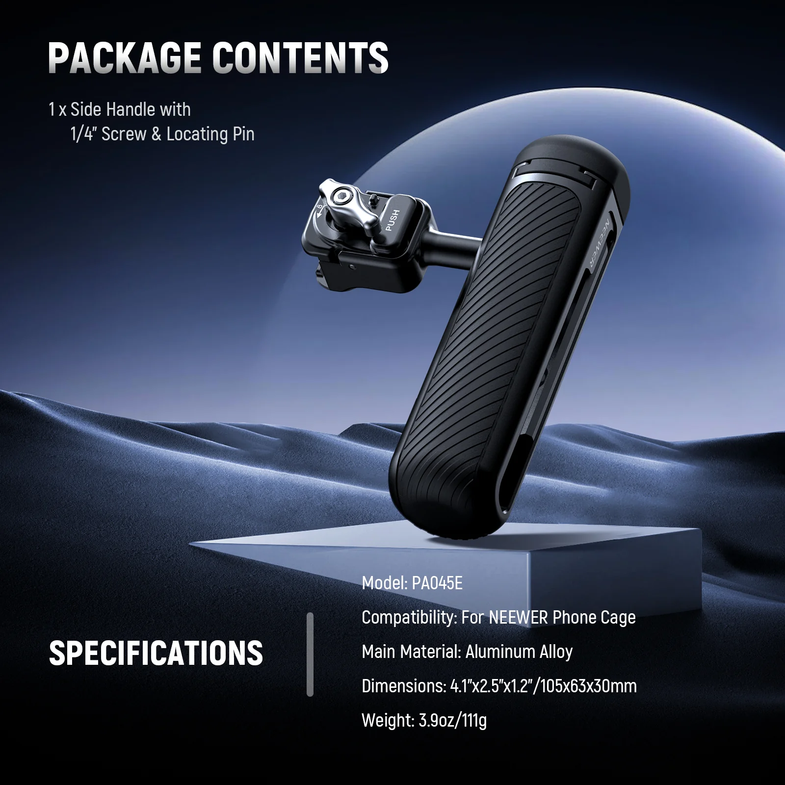 NEEWER PA045E Side Handle with Bluetooth Remote Shutter - Image 8