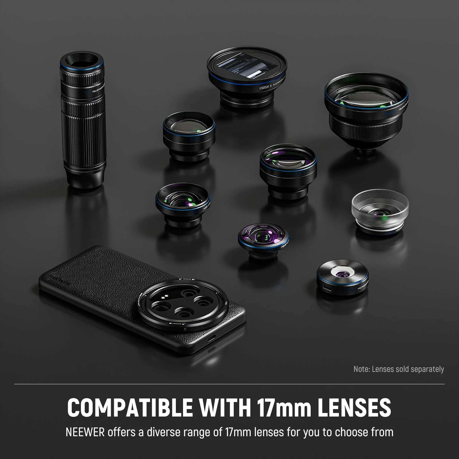 NEEWER PA051 Black Case for Xiaomi 14 Ultra with 17mm/67mm Adapters - Image 4