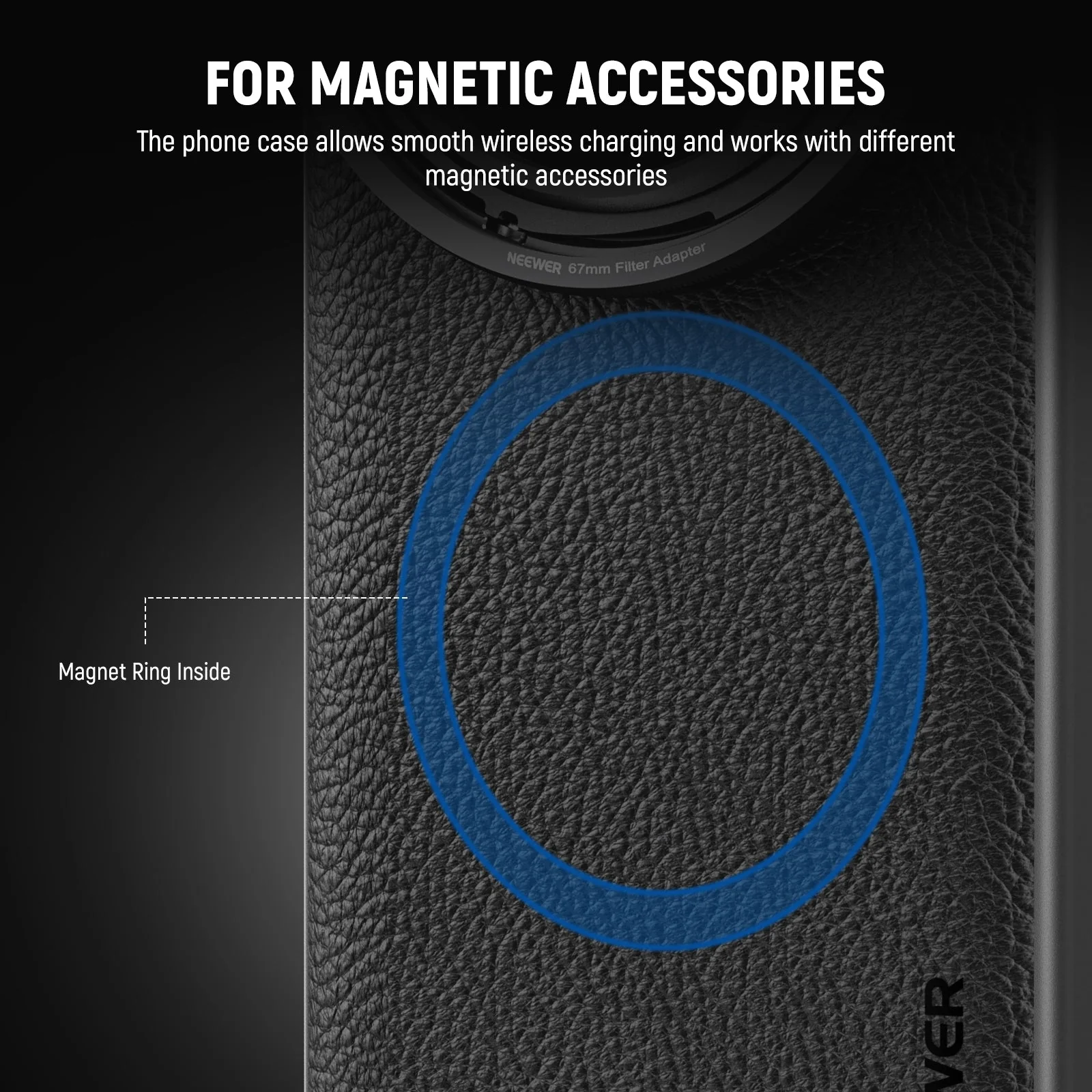 NEEWER PA051 Black Case for Xiaomi 14 Ultra with 17mm/67mm Adapters - Image 5