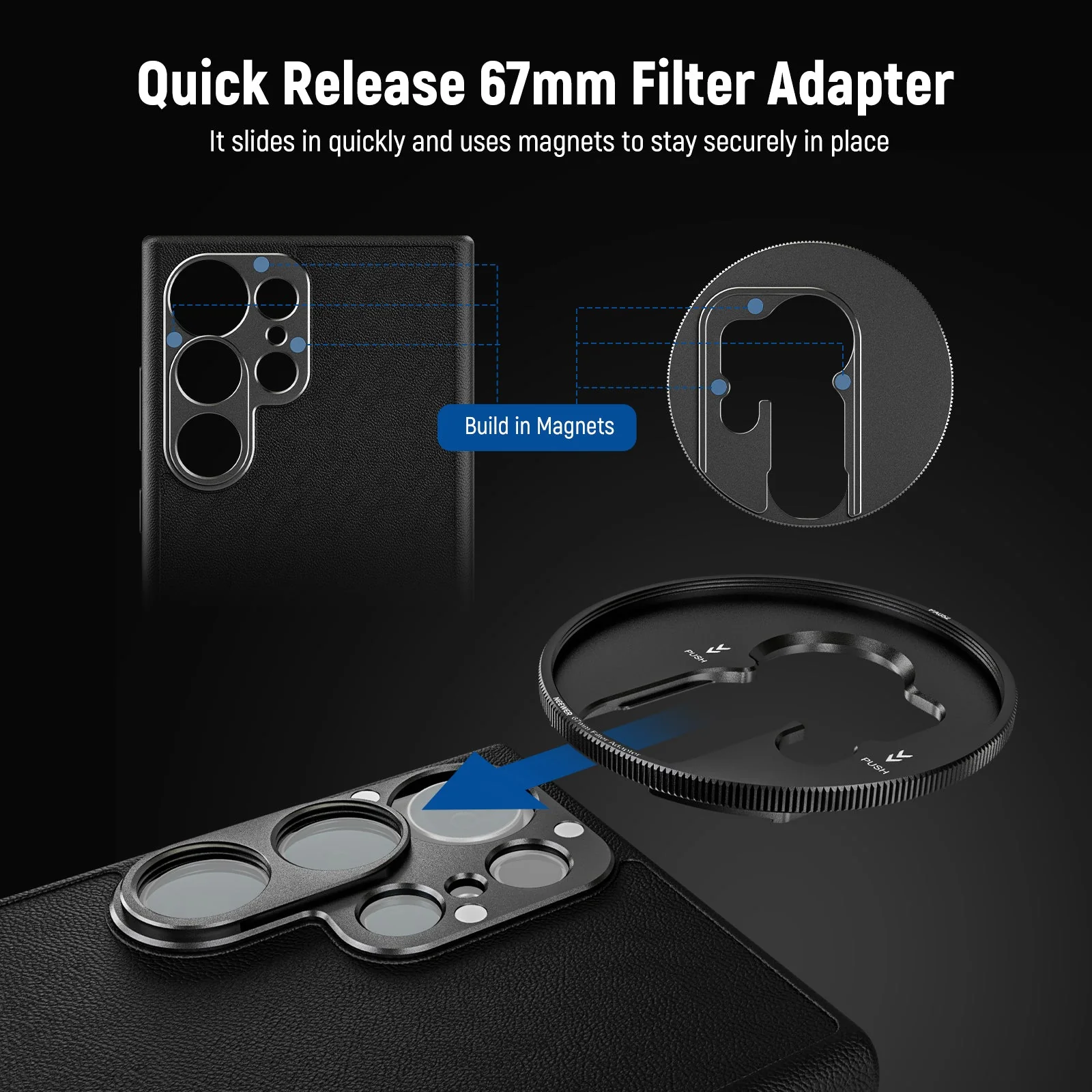 NEEWER PA052 Phone Case for Samsung S24 Ultra with 17mm/67mm Adapters - Image 2