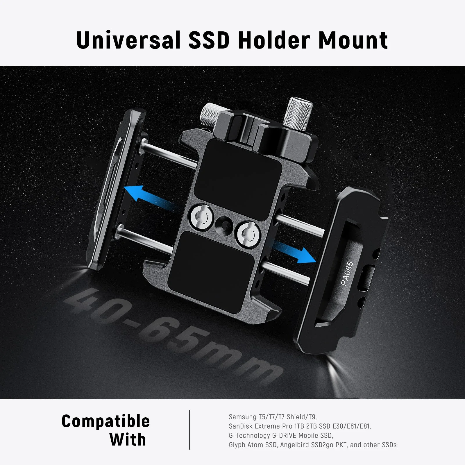 NEEWER PA065 40-65mm Quick Release SSD Holder for Phone Cage - Image 2