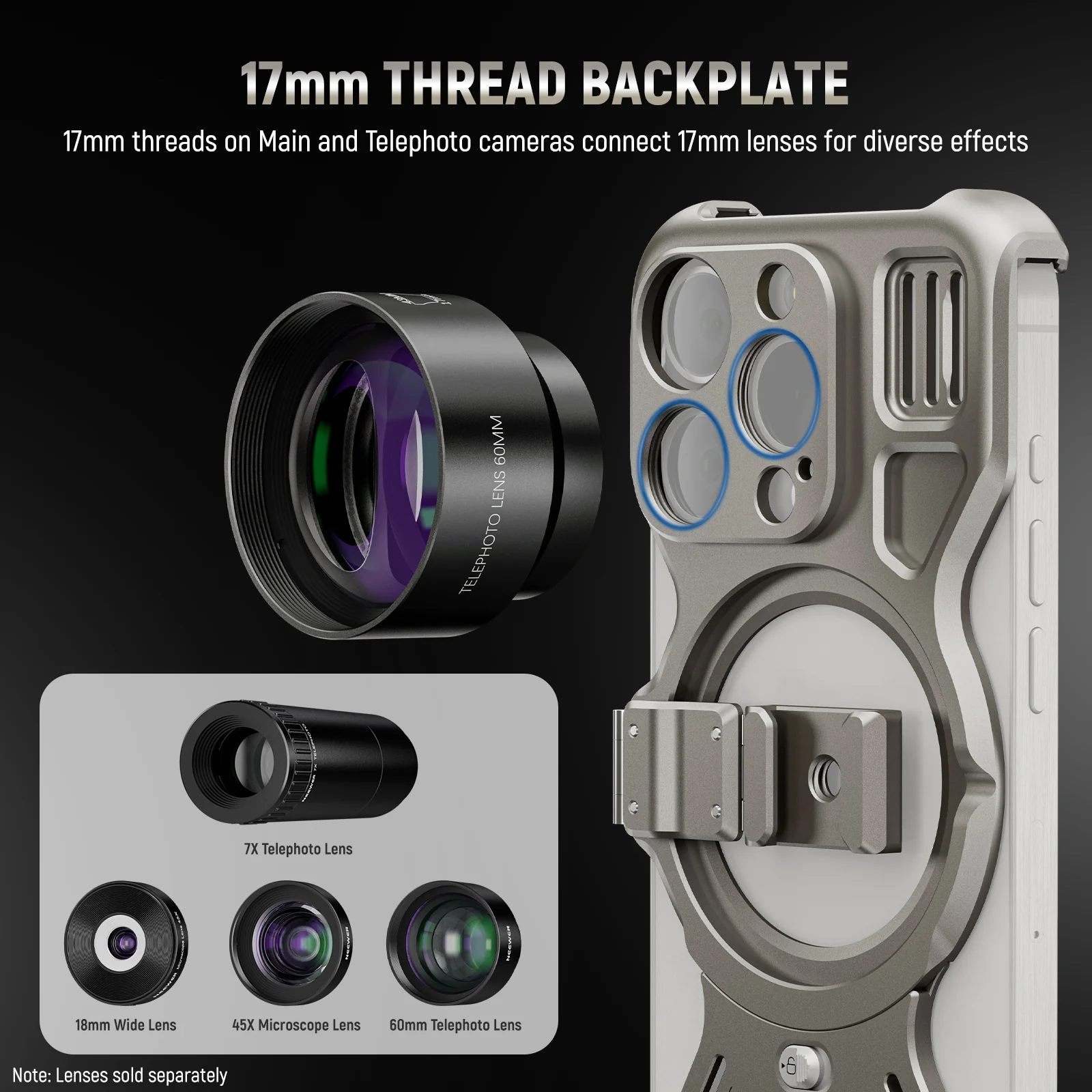 NEEWER PA067/PA068 LiteArmor Metal Frame Video Rig for iPhone 15 Pro/Pro Max - Image 3