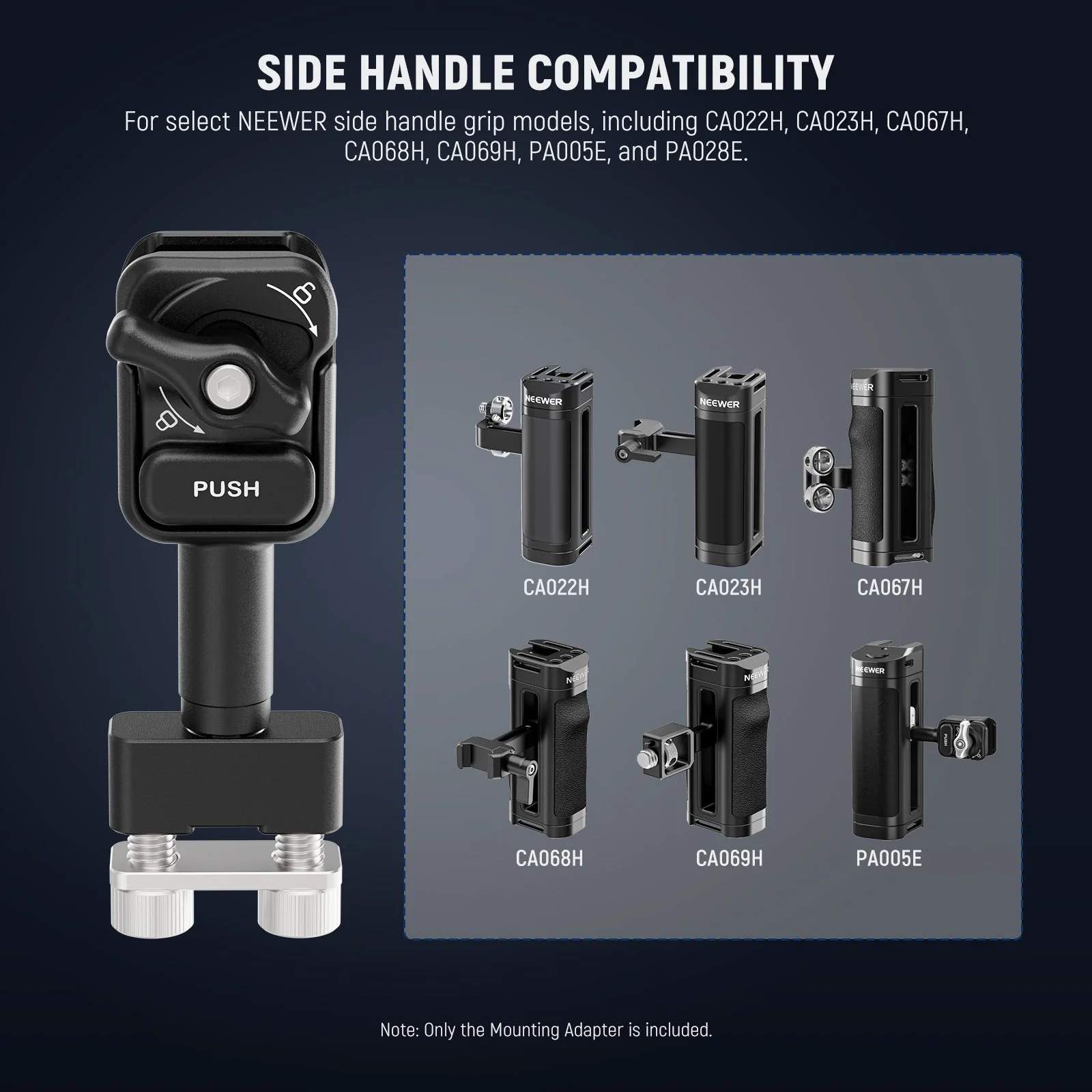 NEEWER PA071 Quick Release Side Handle Mounting Adapter for Phone Cage - Image 2